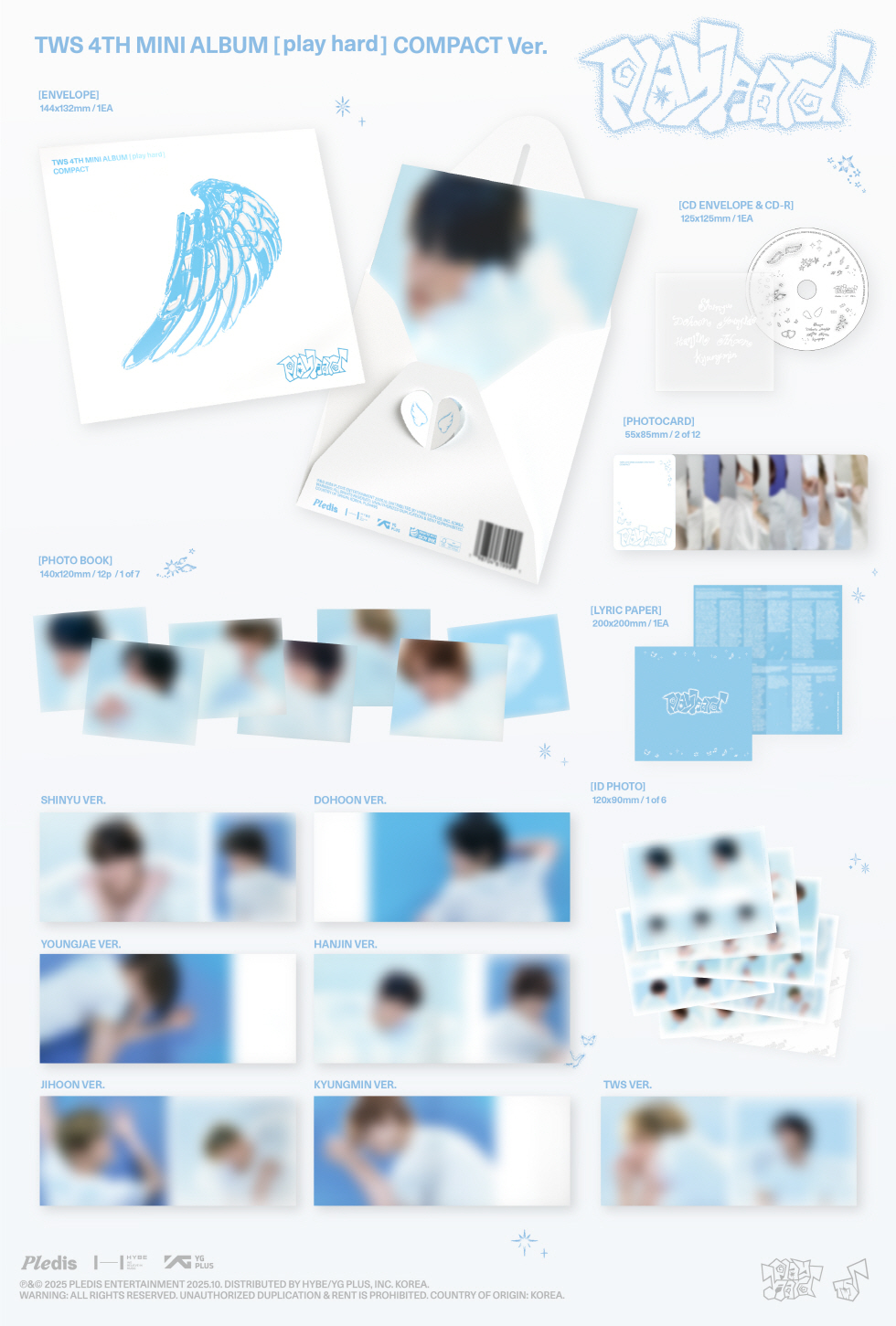 TWS - 4th Mini Album ‘play hard’ (COMPACT Ver.) (Random Ver.)