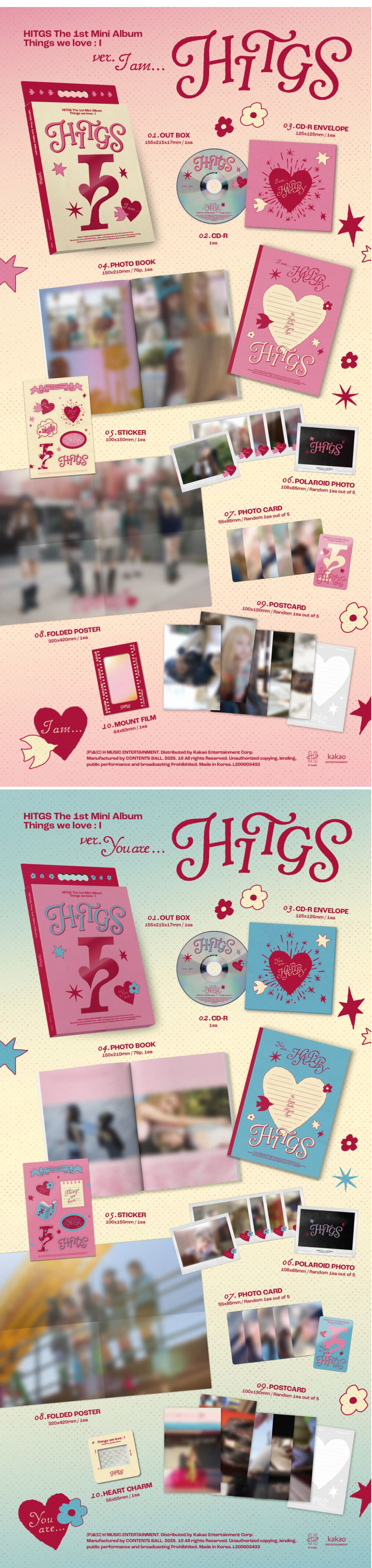 HITGS - The 1st Mini Album - Things we love : I (Random Ver.)