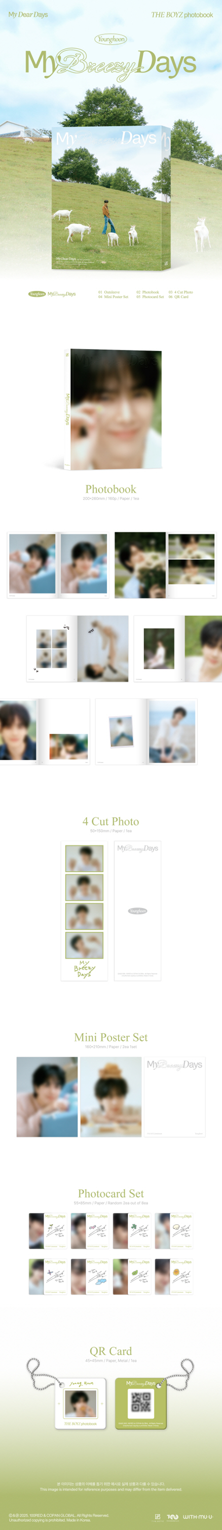 THE BOYZ - My Dear Days THE BOYZ photobook [YOUNGHOON - My Breezy Days] + Random Photocard 1ea