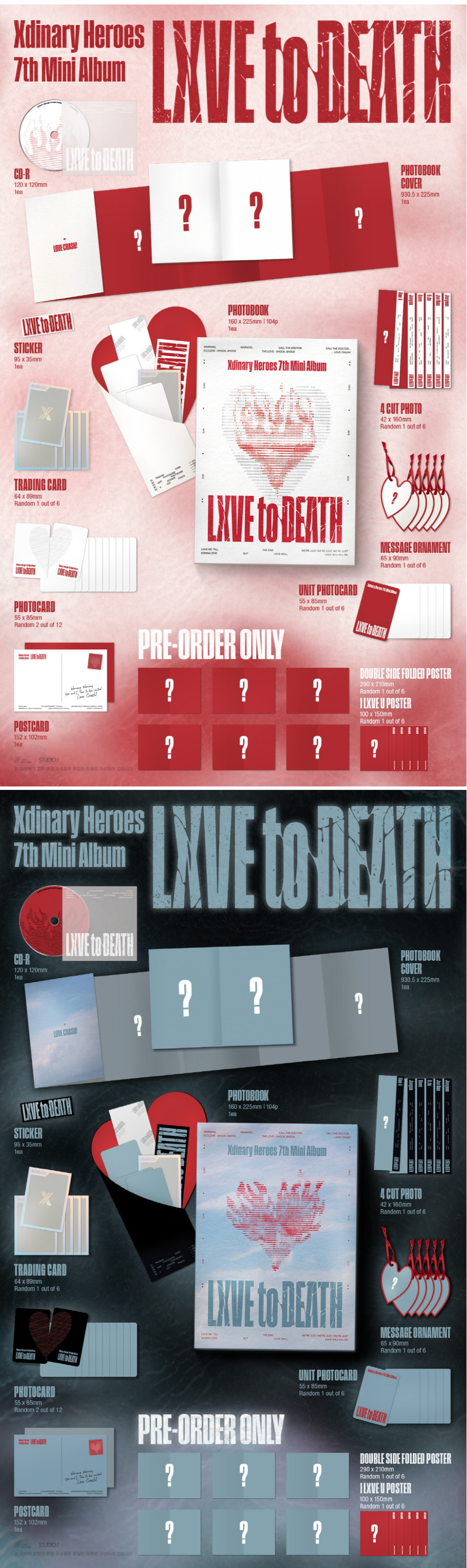 Xdinary Heroes - 7TH MINI ALBUM [LXVE TO DEATH] PHOTOBOOK VER. (Love Sick ver./ The End ver.) (Random Ver.)
