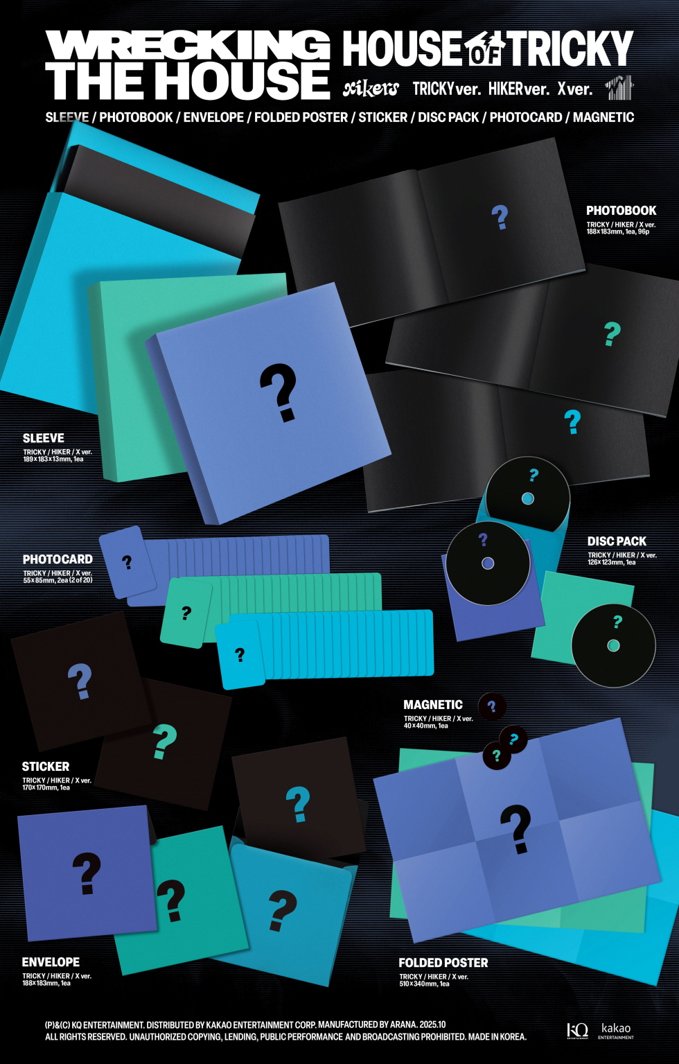 xikers - 6TH MINI ALBUM [HOUSE OF TRICKY : WRECKING THE HOUSE] (TRICKY ver. / HIKER ver. / X ver.) (Random Ver.)