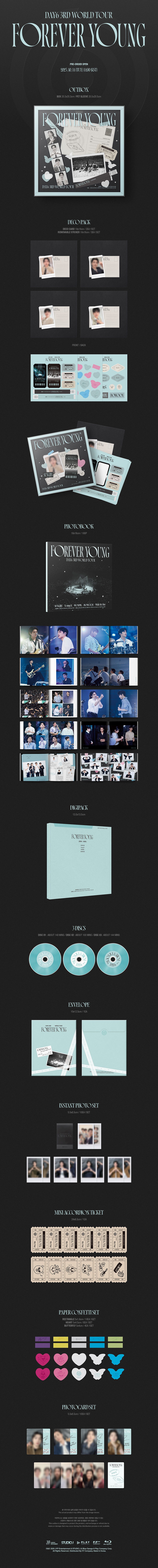 DAY6 - 3RD WORLD TOUR [FOREVER YOUNG] Blu-ray + Photocard SET