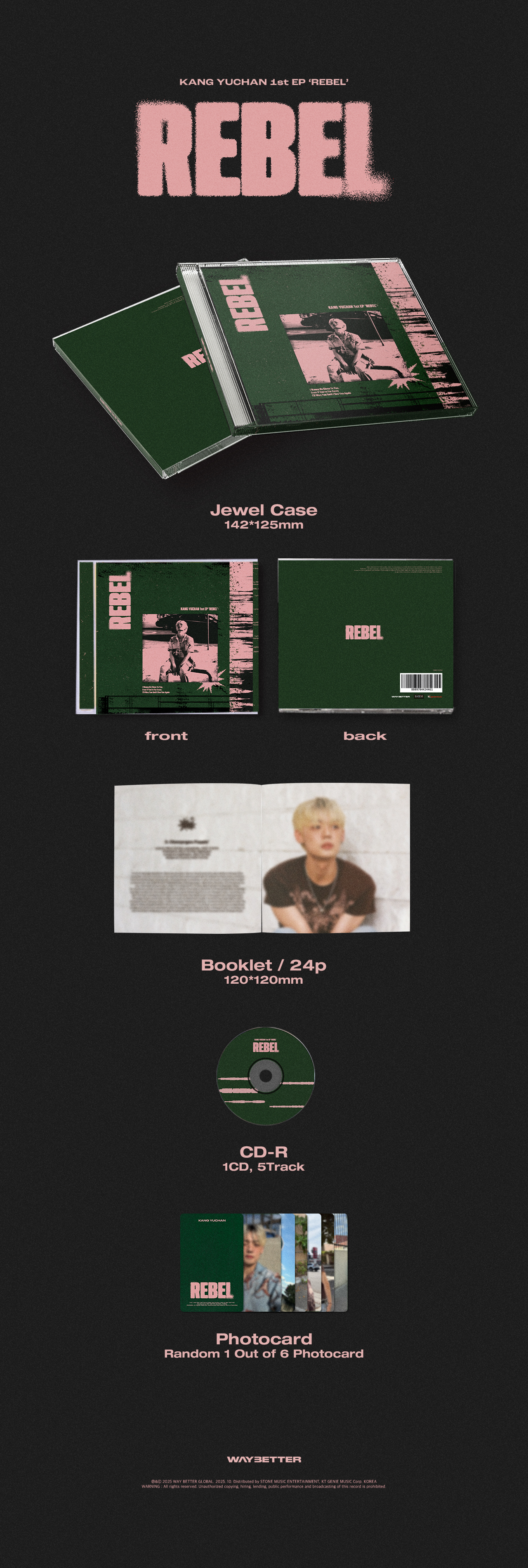 KANG YUCHAN - 1ST EP [REBEL]