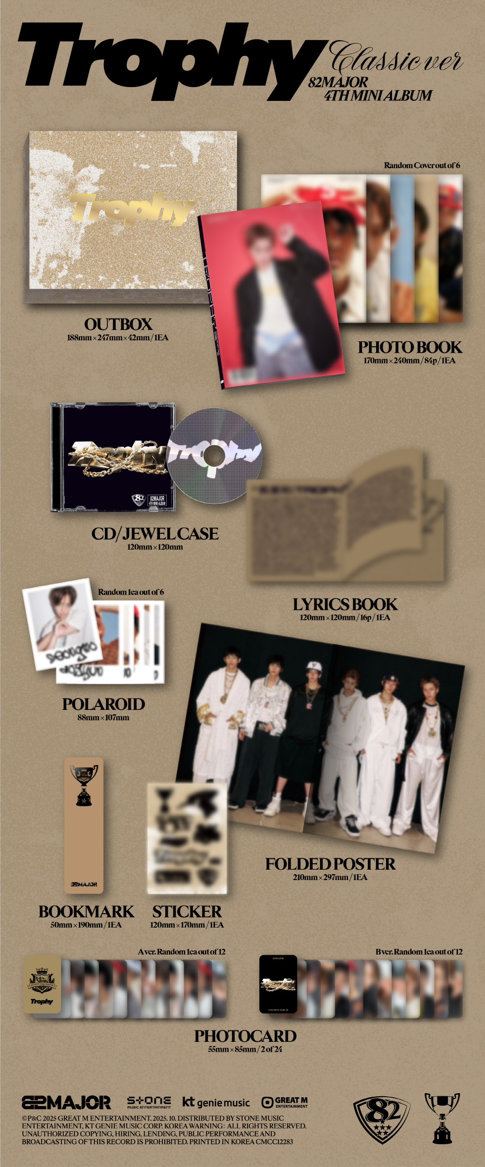 82MAJOR - 4th Mini Album [Trophy] (Random Ver.)