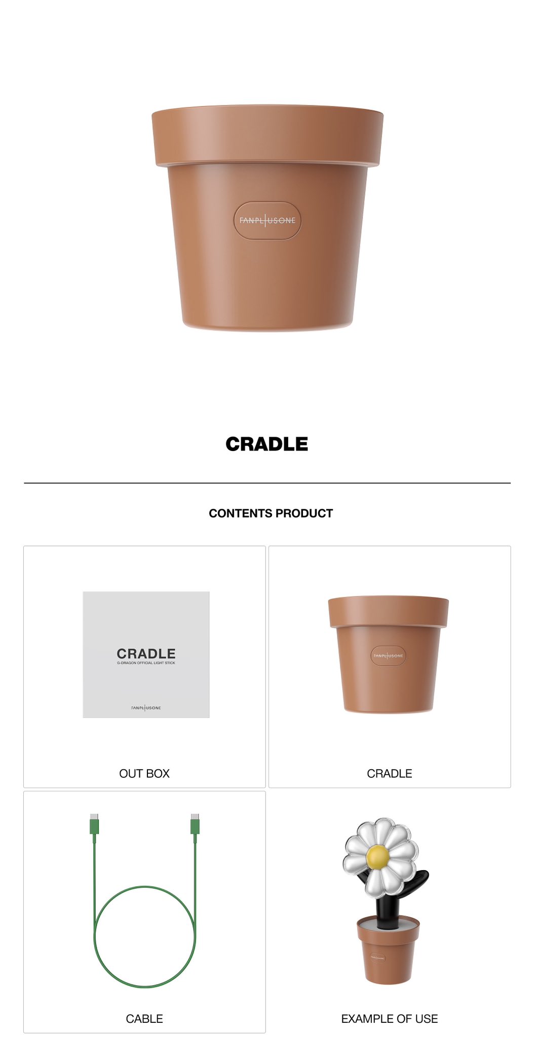 G-DRAGON - OFFICIAL LIGHT STICK CRADLE.