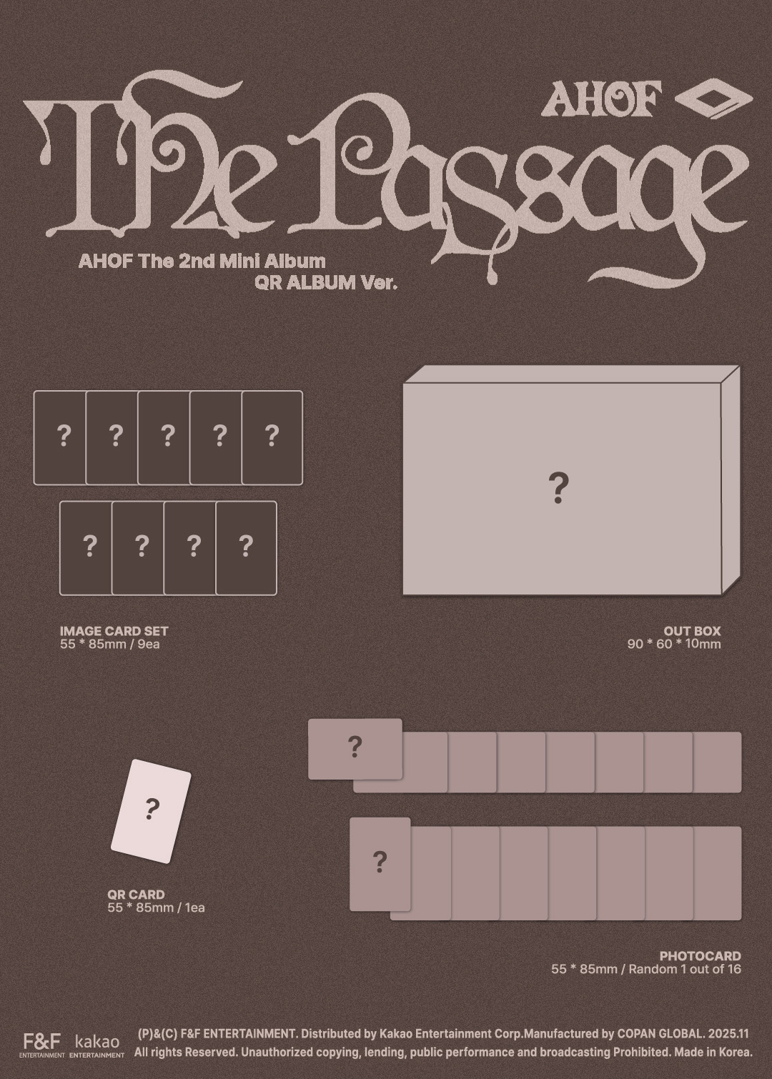 AHOF - 2nd Mini Album [The Passage] (QR ALBUM Ver.)