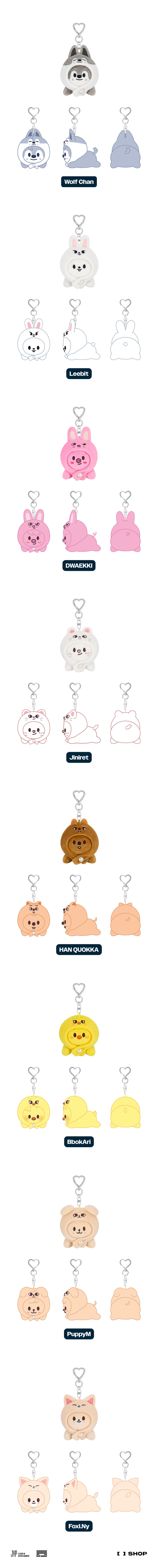 Stray Kids - 'celebrATE' MD : SKZOO KEYRING LYING Ver. (PuppyM)