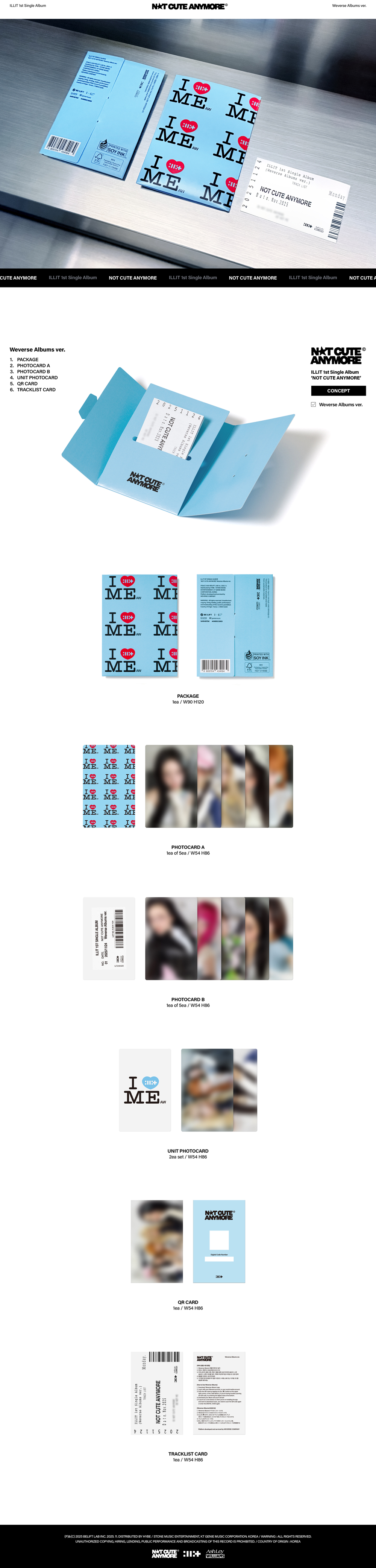 ILLIT - 1st Single Album [NOT CUTE ANYMORE] (Weverse Albums ver.)