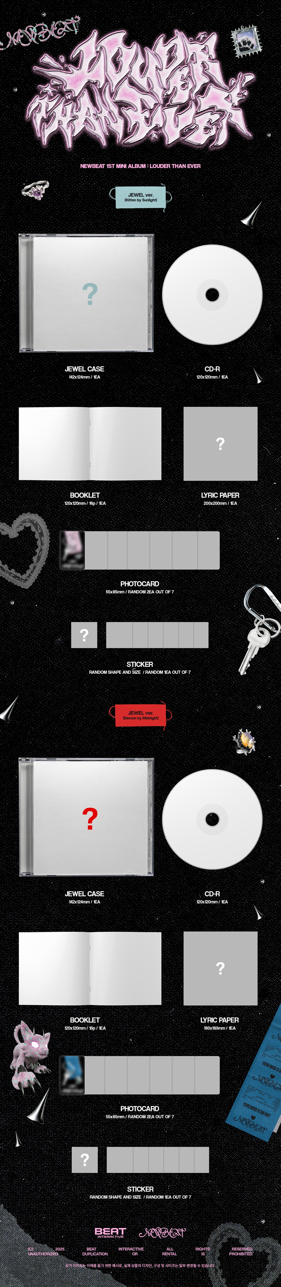 NEWBEAT - 1ST MINI ALBUM [LOUDER THAN EVER] JEWEL Ver. (Random Ver.)