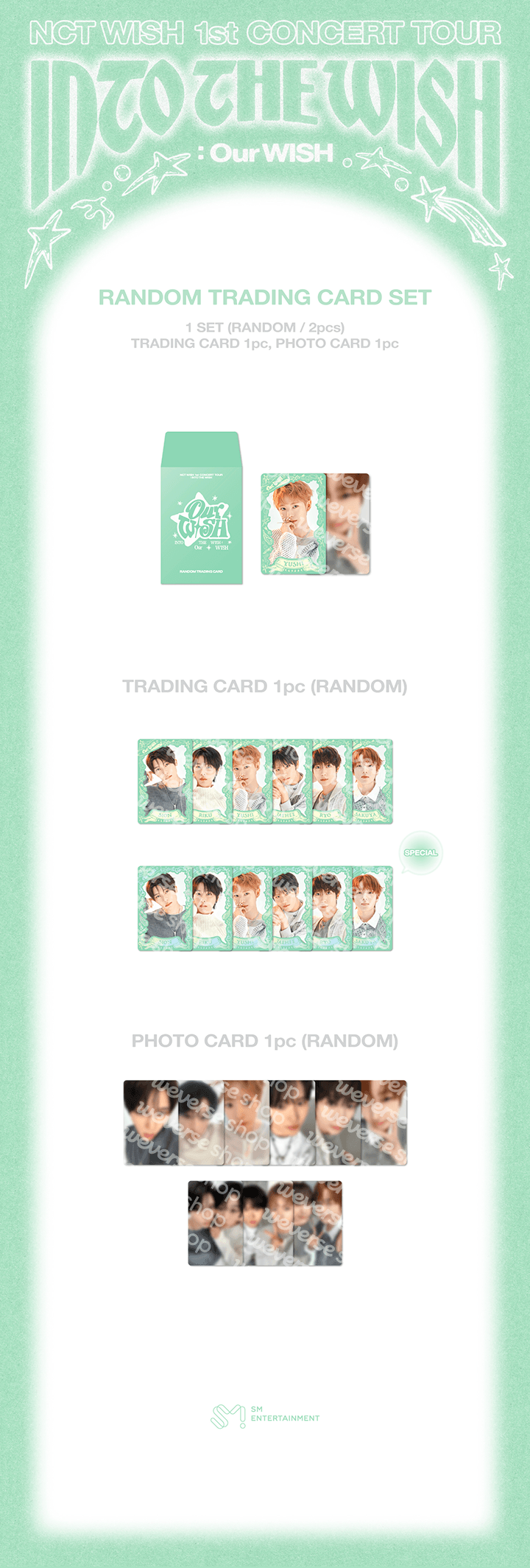 NCT WISH - 1st CONCERT TOUR 'INTO THE WISH : Our WISH' MD RANDOM TRADING CARD SET