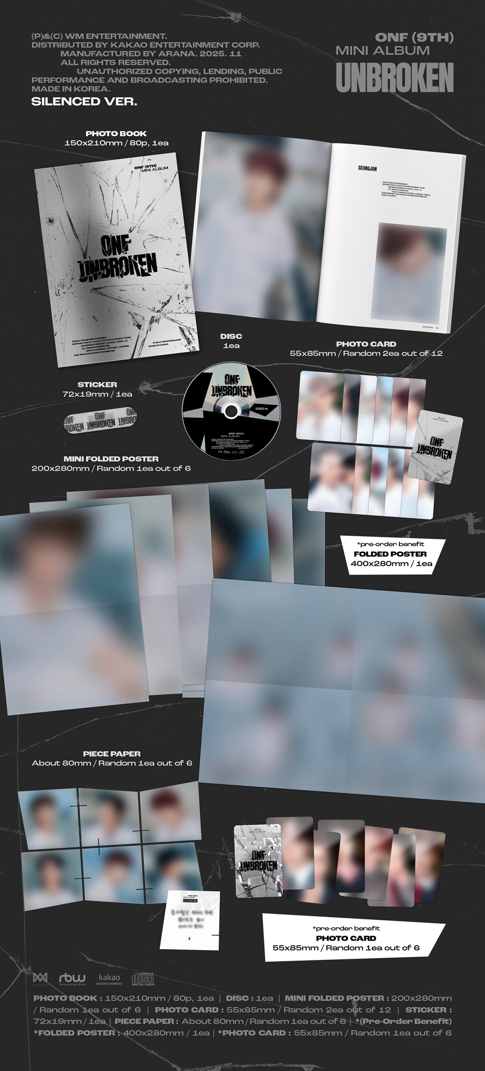 ONF - 9TH MINI ALBUM [UNBROKEN] (Random Ver.)