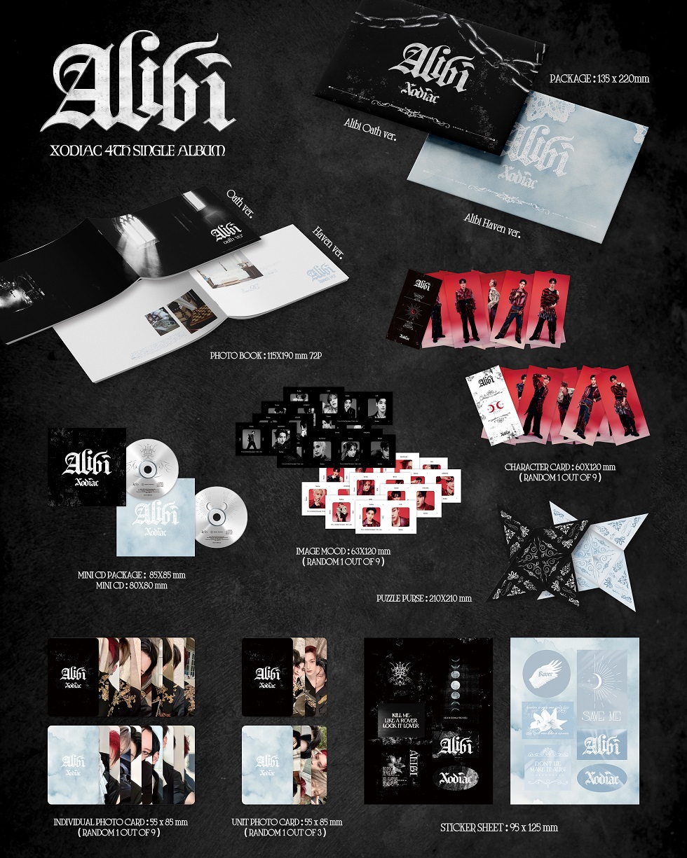 XODIAC - 4TH SINGLE ALBUM [Alibi] (Random Ver.)