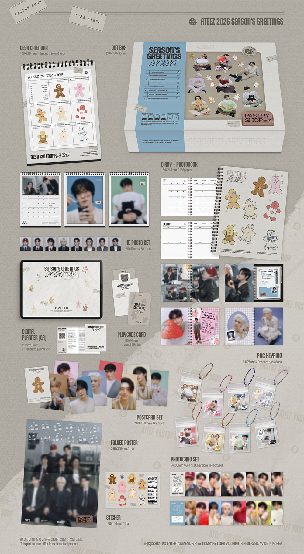 ATEEZ - 2026 SEASON'S GREETINGS + 1 Random Photocard