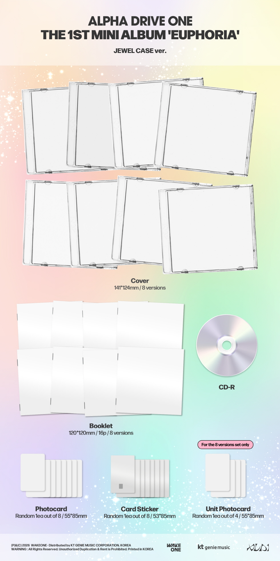 ALPHA DRIVE ONE - THE 1ST MINI ALBUM [EUPHORIA] JEWEL CASE ver. (Random Ver.)