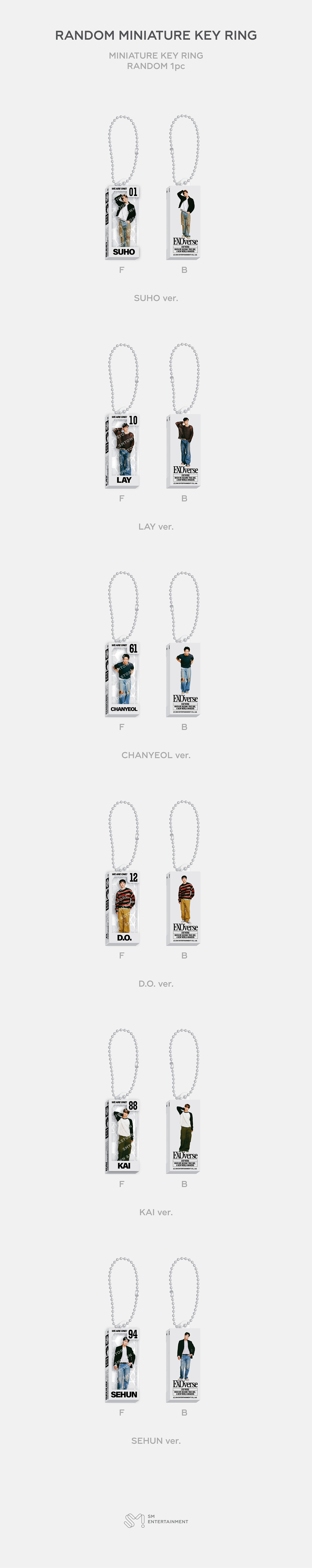 EXO - 2025 EXO FANMEETING EXO'verse MD : RANDOM MINIATURE KEY RING
