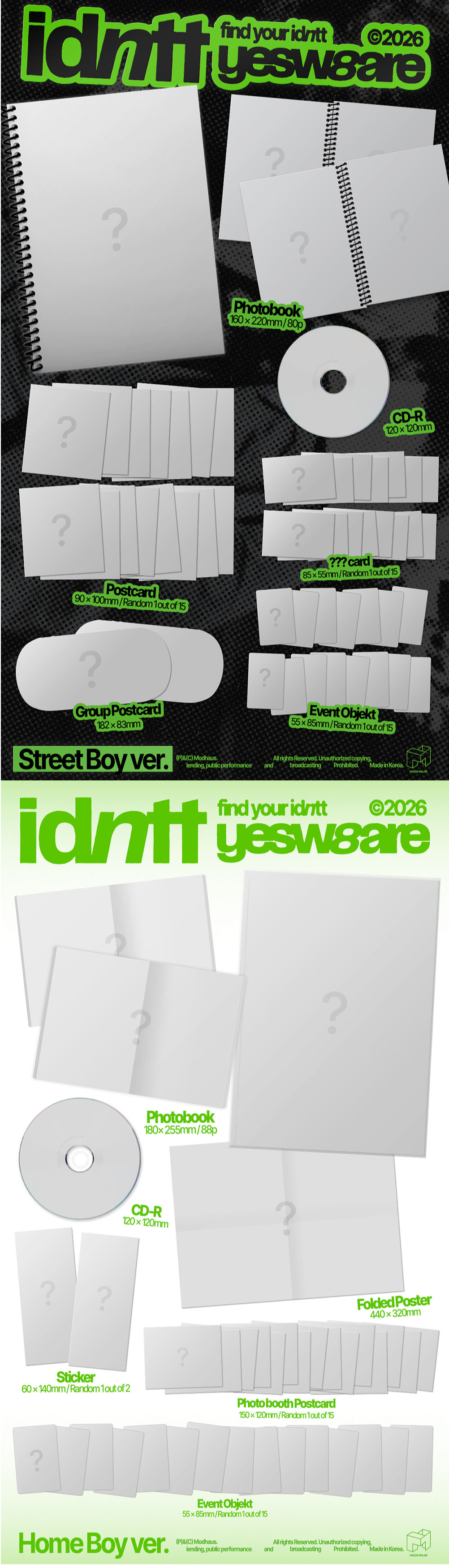 idntt - Mini Album [yesweare] (Street Boy ver. / Home Boy ver.) (Random Ver.)