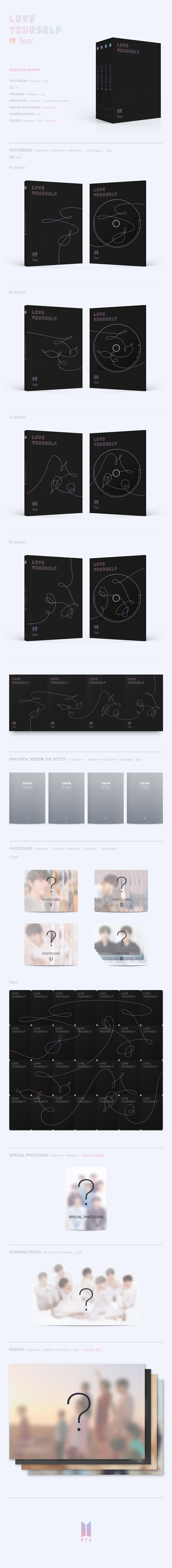 BTS - 3rd Album LOVE YOURSELF 轉 [Tear] (Random ver.)