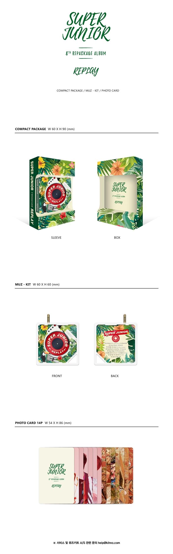 SUPER JUNIOR - Vol.8 Repackage [ Replay] Kihno Album