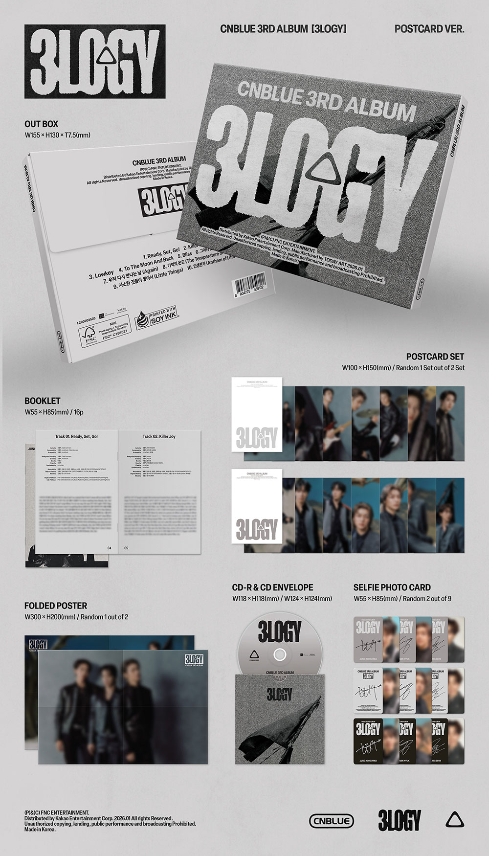 CNBLUE - 3RD ALBUM [3LOGY] (POSTCARD VER.)