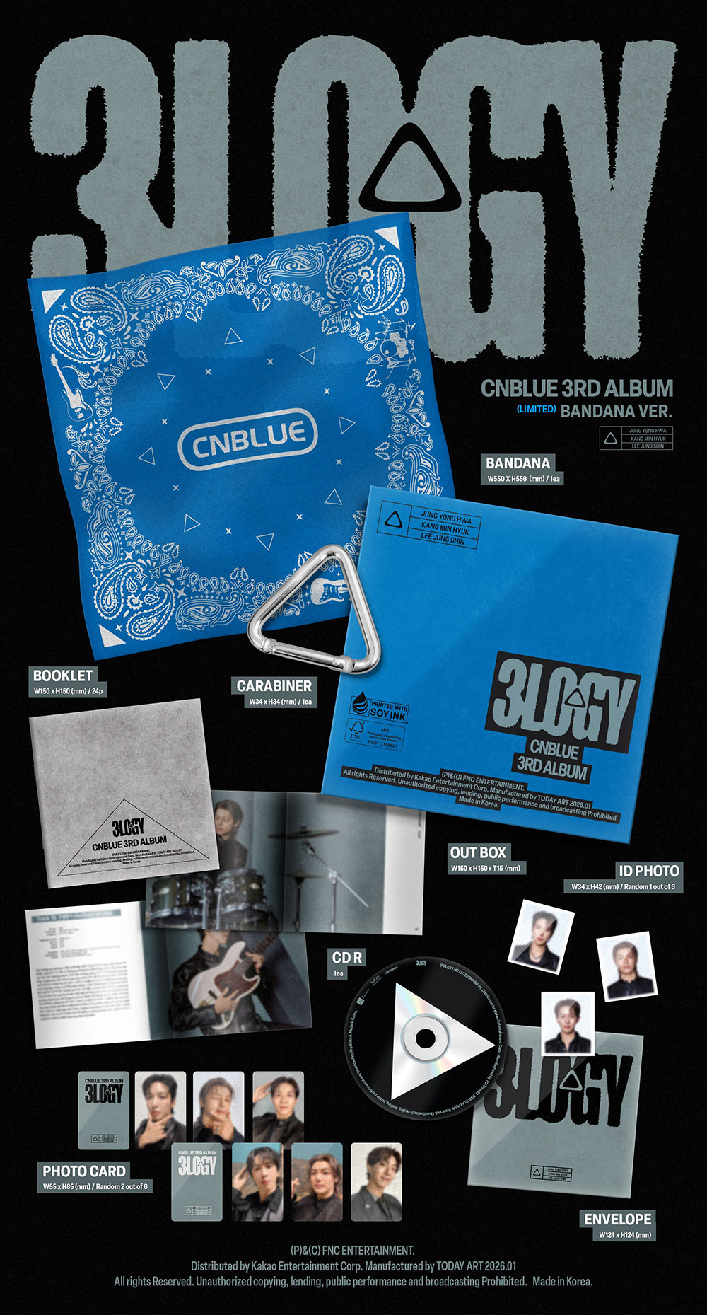 CNBLUE - 3RD ALBUM [3LOGY] (BANDANA VER.) (LIMITED EDITION)