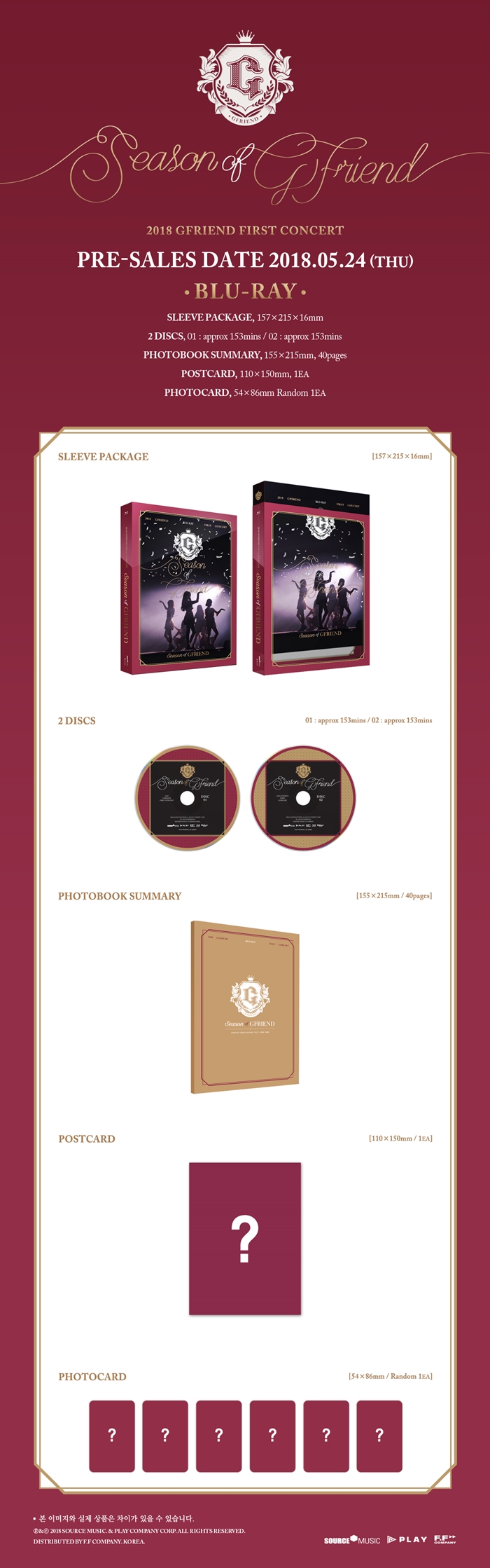 GFRIEND - 2018 GFRIEND FIRST CONCERT [Season of GFRIEND] CONCERT Blu-ray