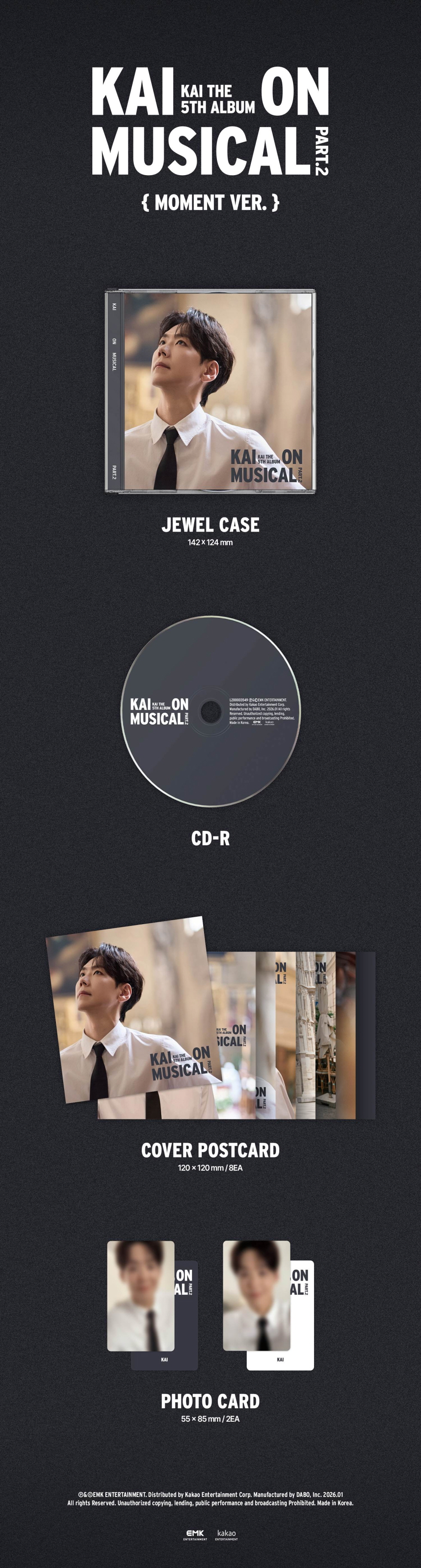 Kai - 5TH ALBUM [KAI ON MUSICAL Part.2] (Moment Ver.)