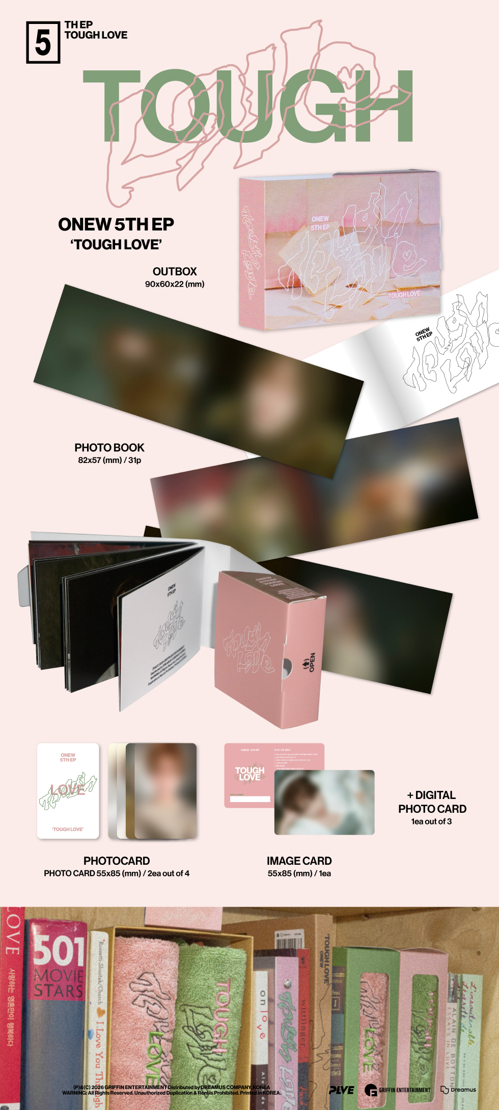 ONEW - 5TH MINI ALBUM [TOUGH LOVE] (POCKET BOOK Ver.)