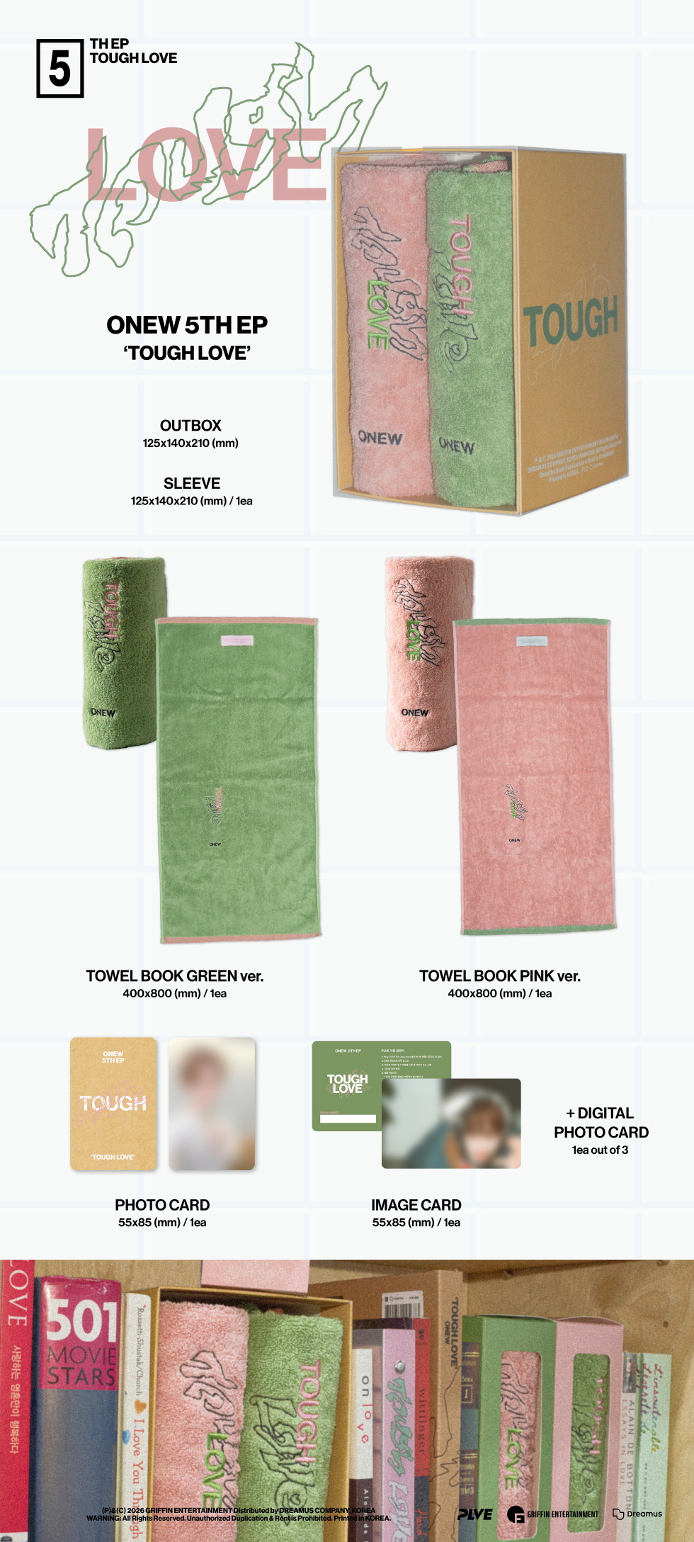 ONEW - 5TH MINI ALBUM [TOUGH LOVE] (TOWEL BOOK SET Ver.)