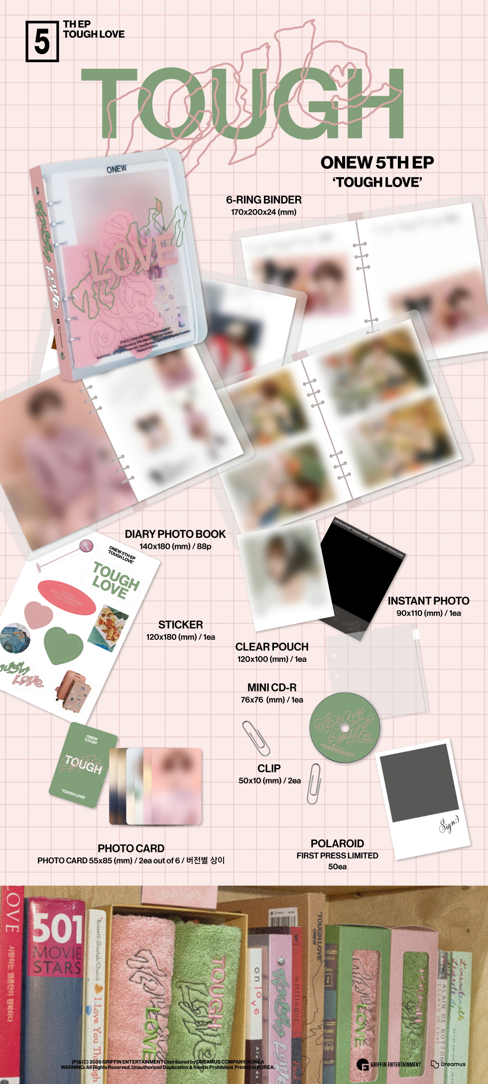ONEW - 5TH MINI ALBUM [TOUGH LOVE] (NOTE Ver.)