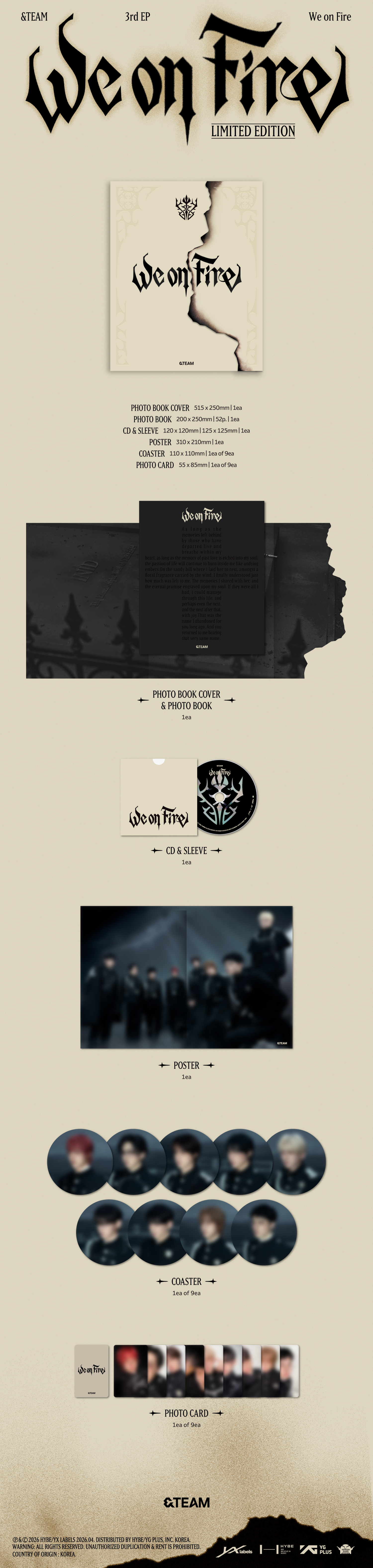 &TEAM - 3rd EP『We on Fire』LIMITED EDITION