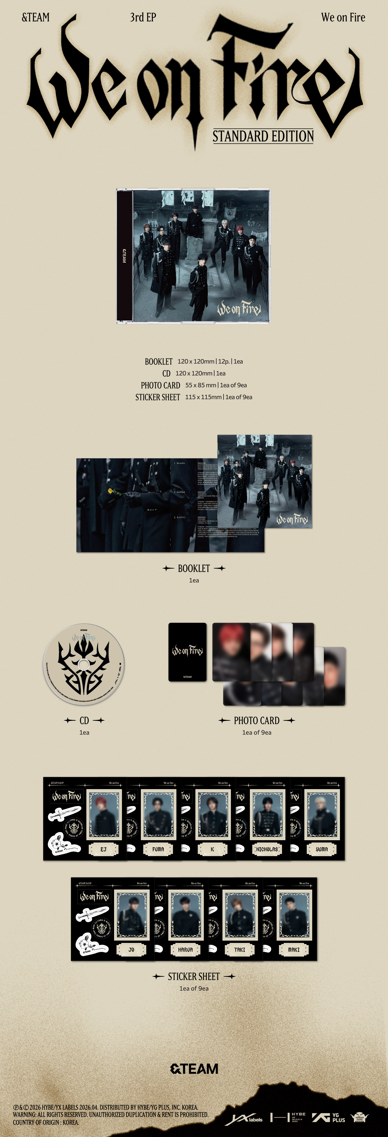&TEAM - 3rd EP『We on Fire』STANDARD EDITION
