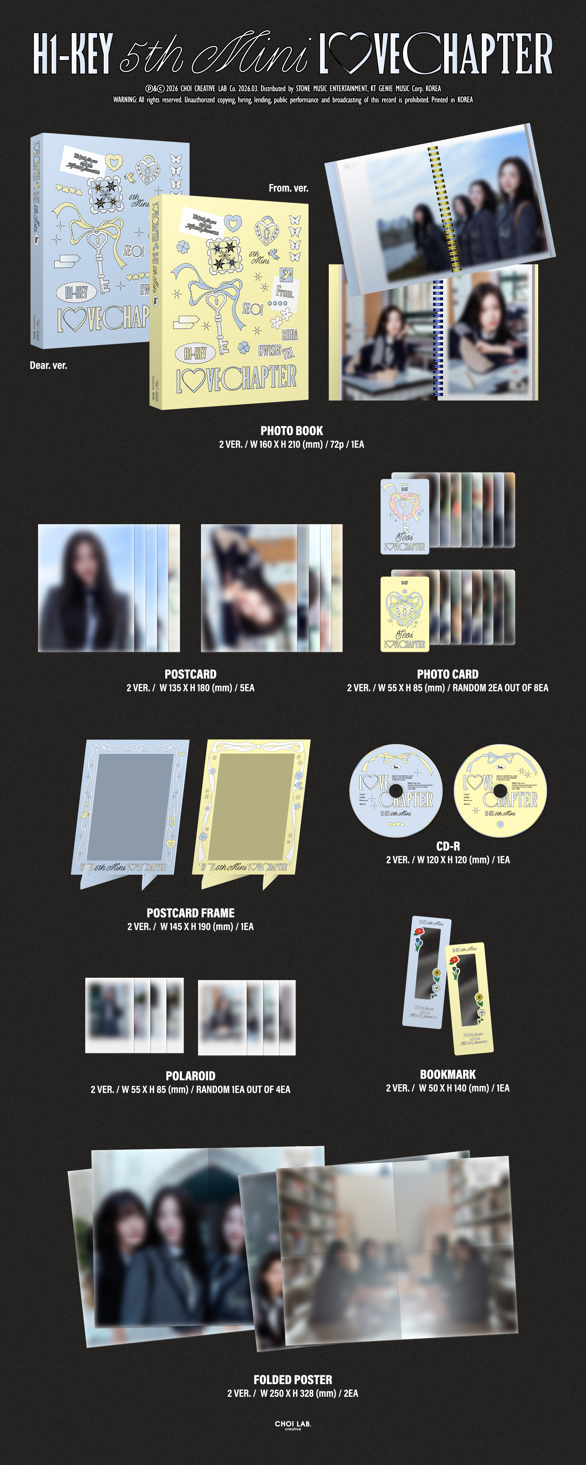 H1-KEY - 5TH MINI ALBUM [LOVECHAPTER] (Random Ver.)