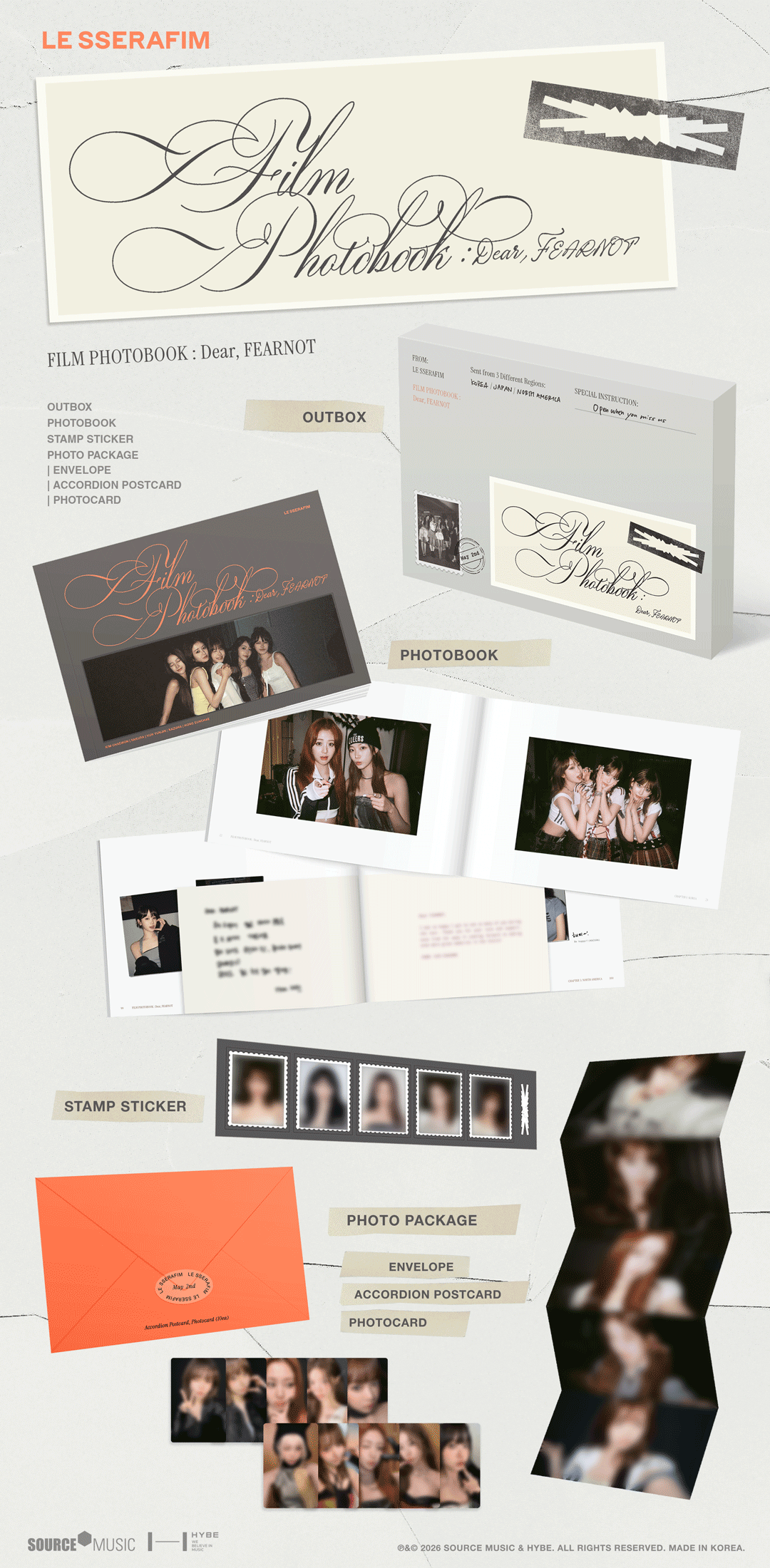 LE SSERAFIM - 'FILM PHOTOBOOK : Dear, FEARNOT'