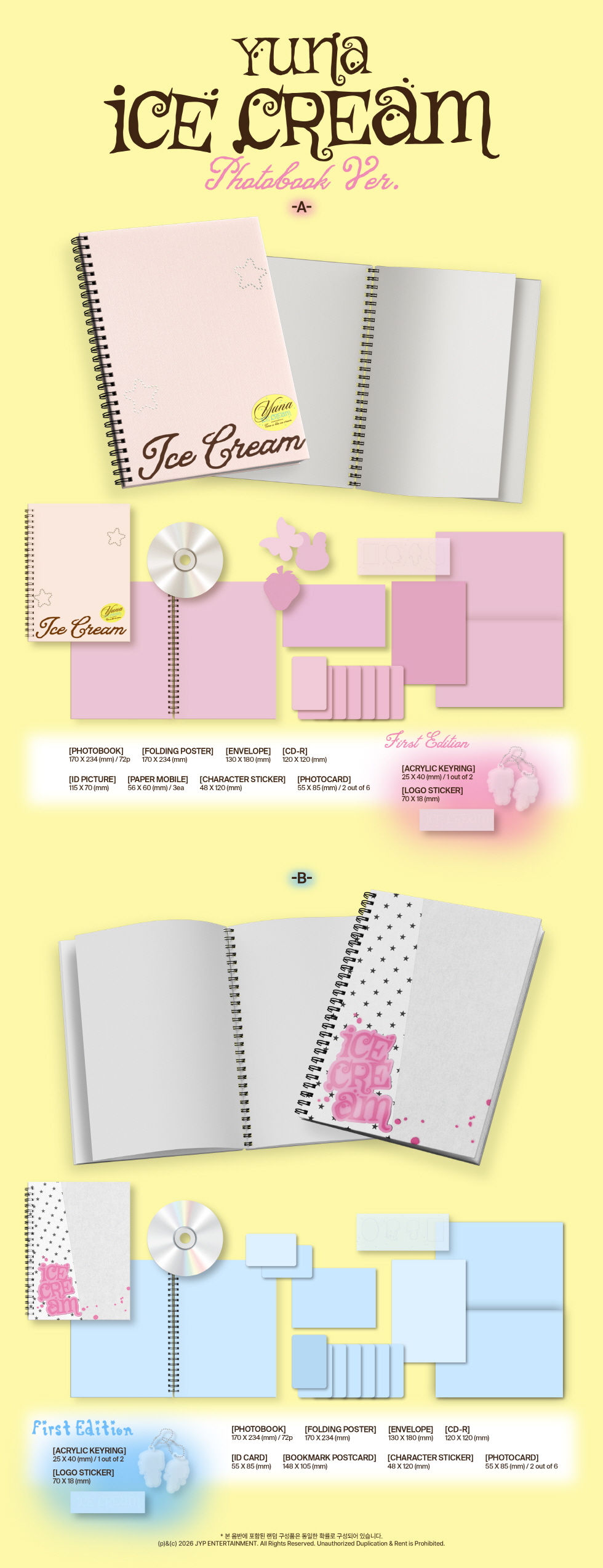 YUNA (ITZY) - [Ice Cream] Photobook Ver. (A Ver. / B Ver.) (Random Ver.)