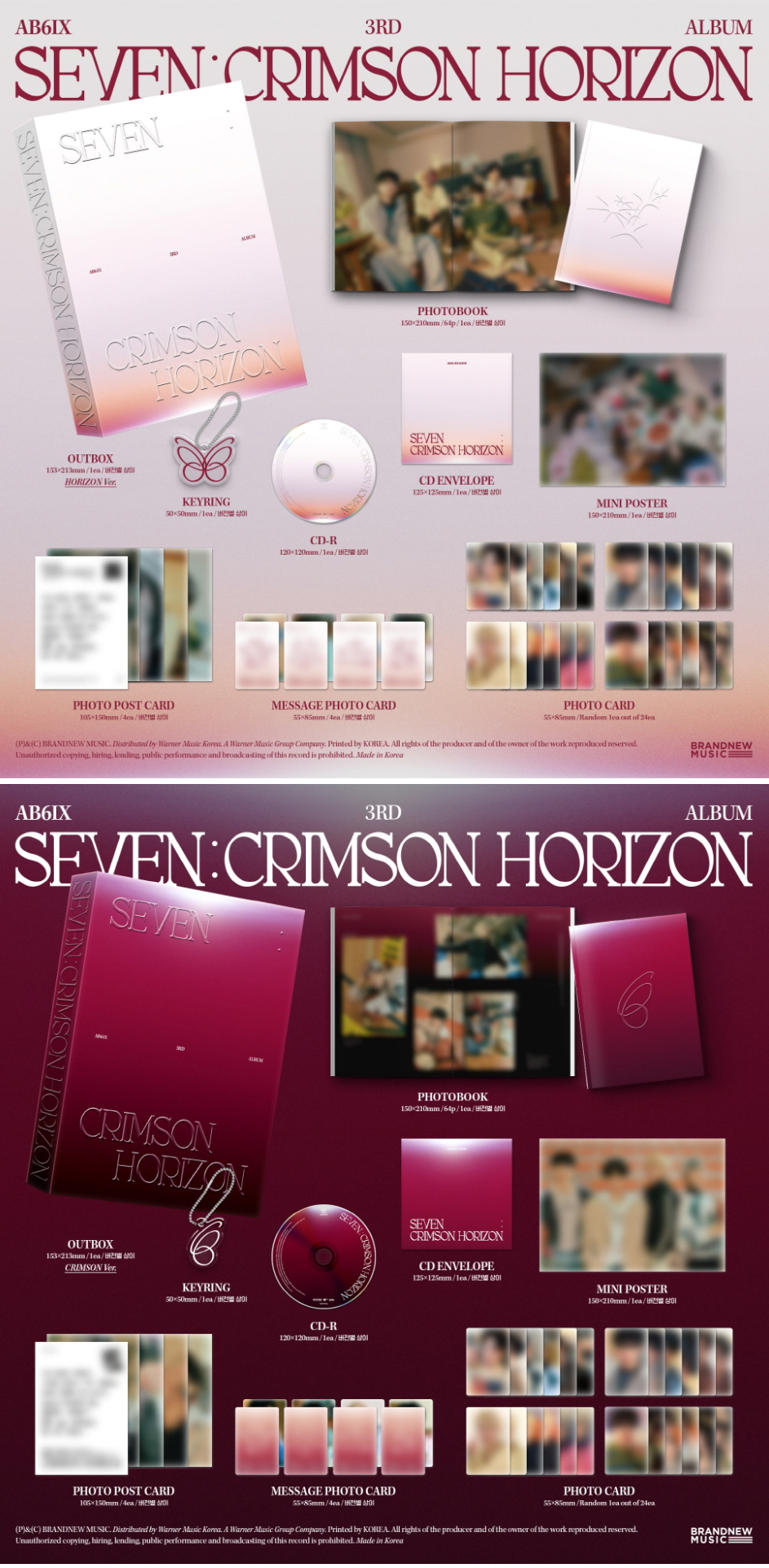 AB6IX - 3RD ALBUM [SEVEN : CRIMSON HORIZON] (HORIZON Ver. / CRIMSON Ver.)(Random Ver.)