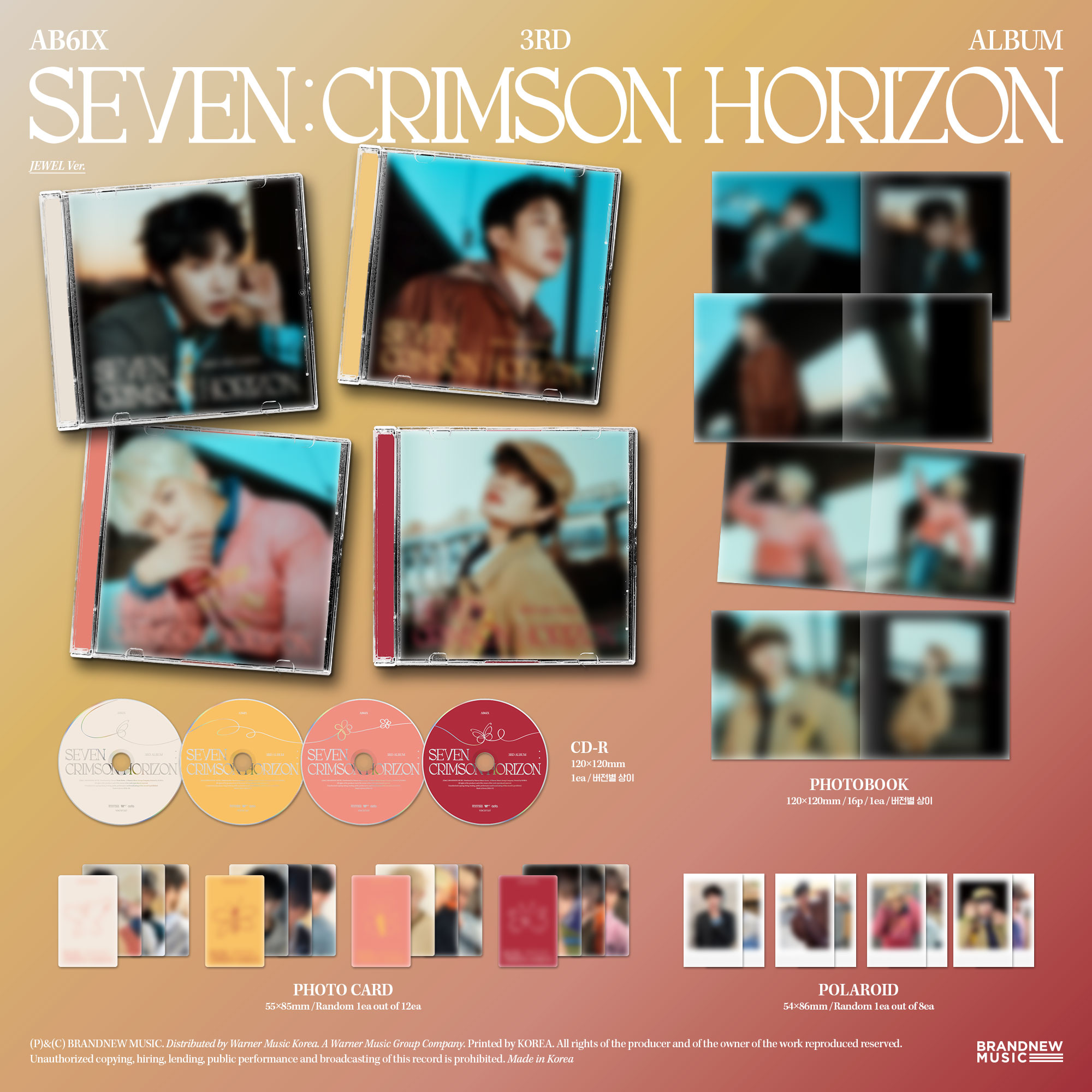 AB6IX - 3RD ALBUM [SEVEN : CRIMSON HORIZON] (JEWEL VER.) (Random Ver.)