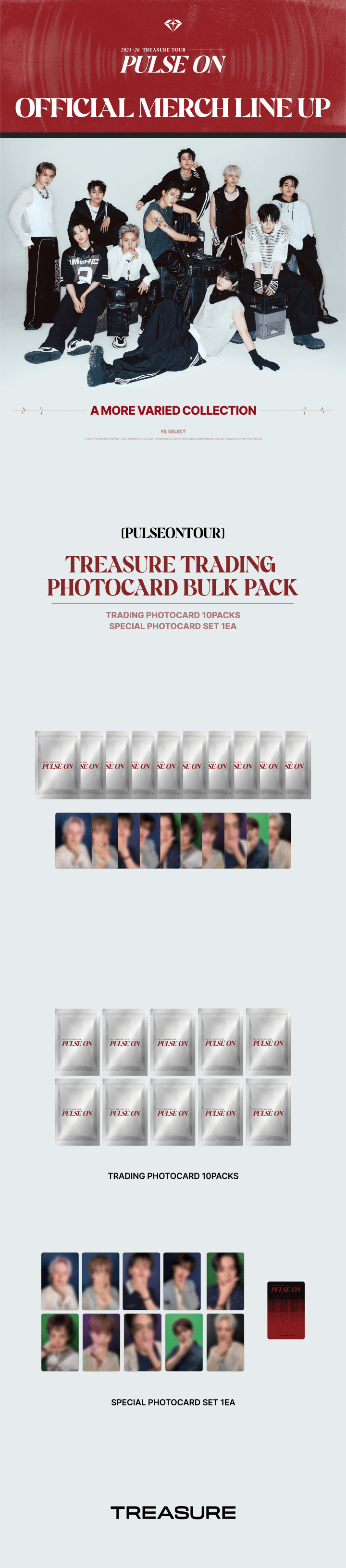 TREASURE - [PULSEONTOUR] TREASURE TRADING PHOTOCARD BULK PACK