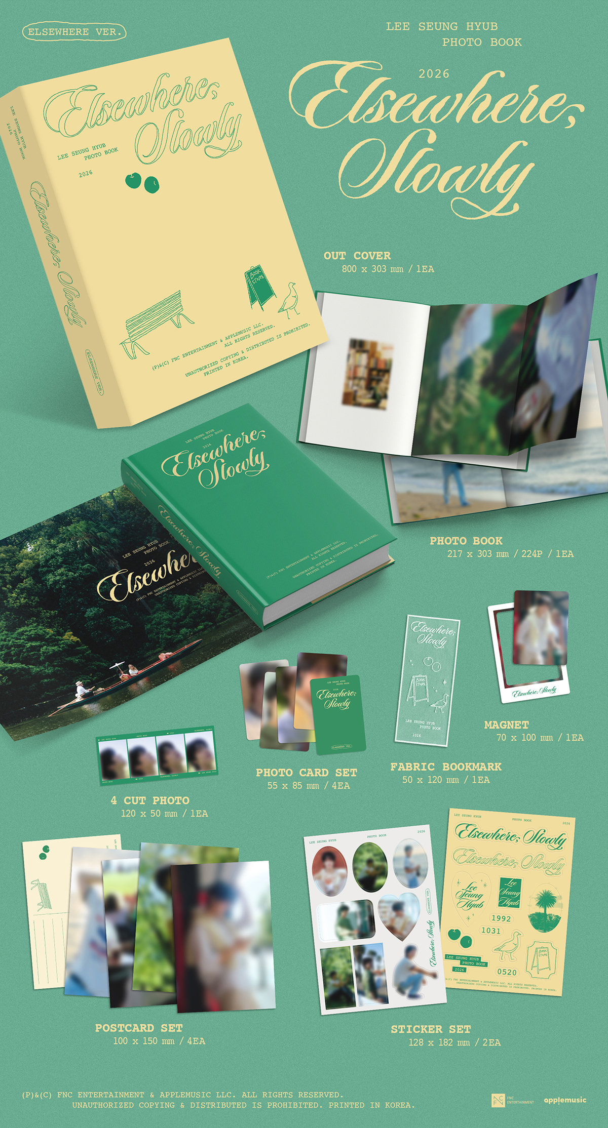 LEE SEUNG HYUB - 3rd PHOTO BOOK [Elsewhere, Slowly] (Elsewhere ver.)