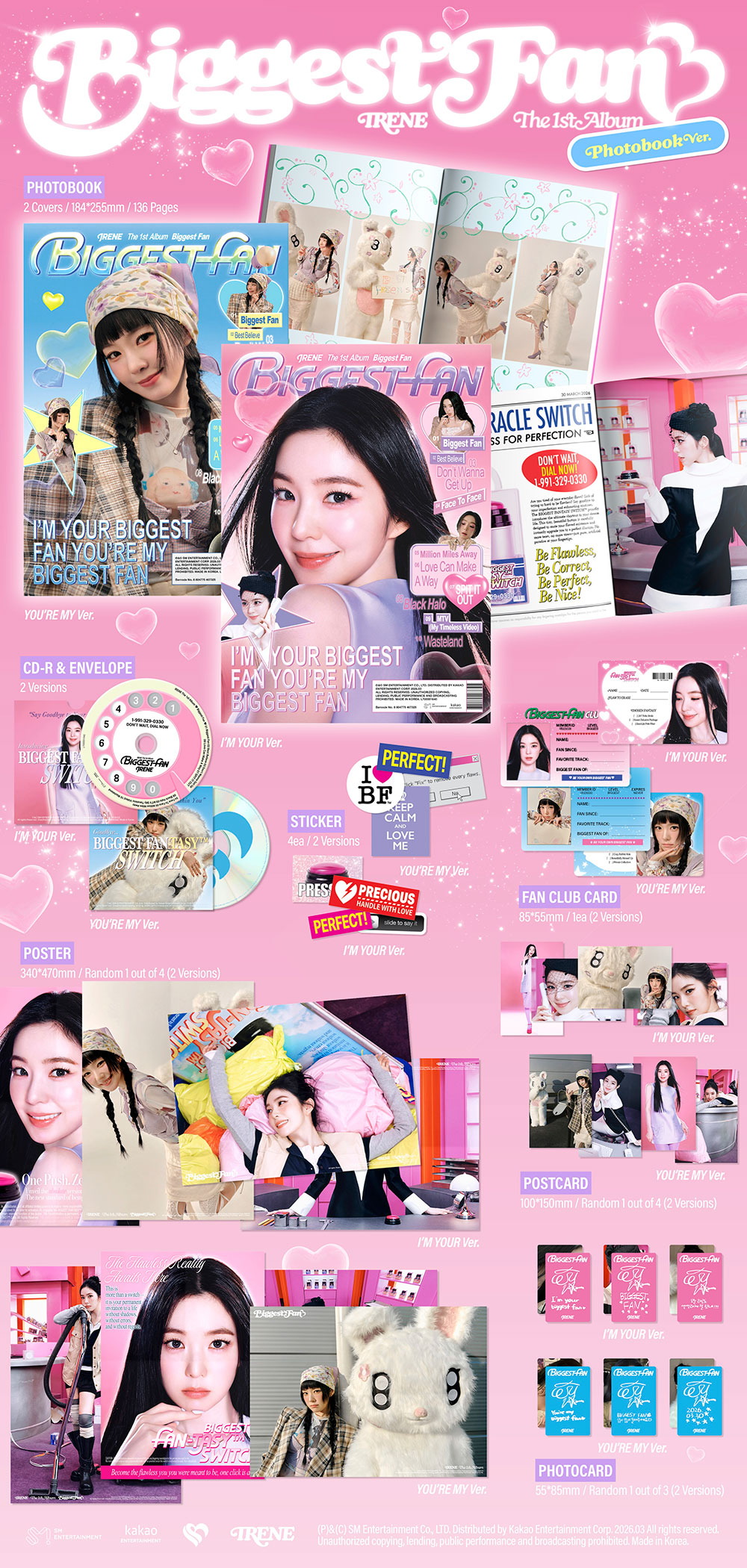 IRENE - 1st Full Album [Biggest Fan] (Photobook Ver.)(Random Ver.)