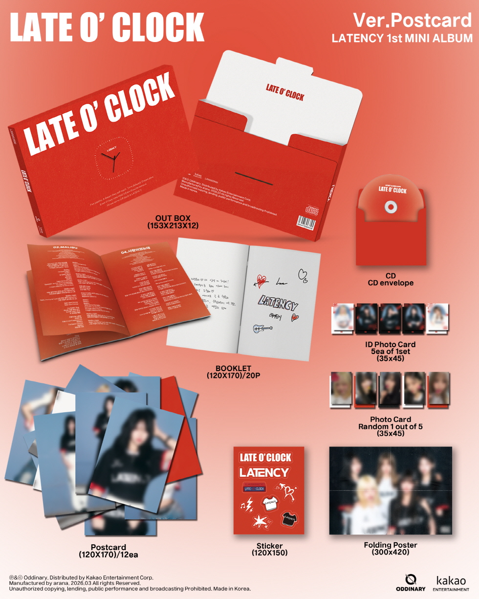 LATENCY - 1st MiNi ALBUM [LATE O’ CLOCK] (Postcard Ver.)