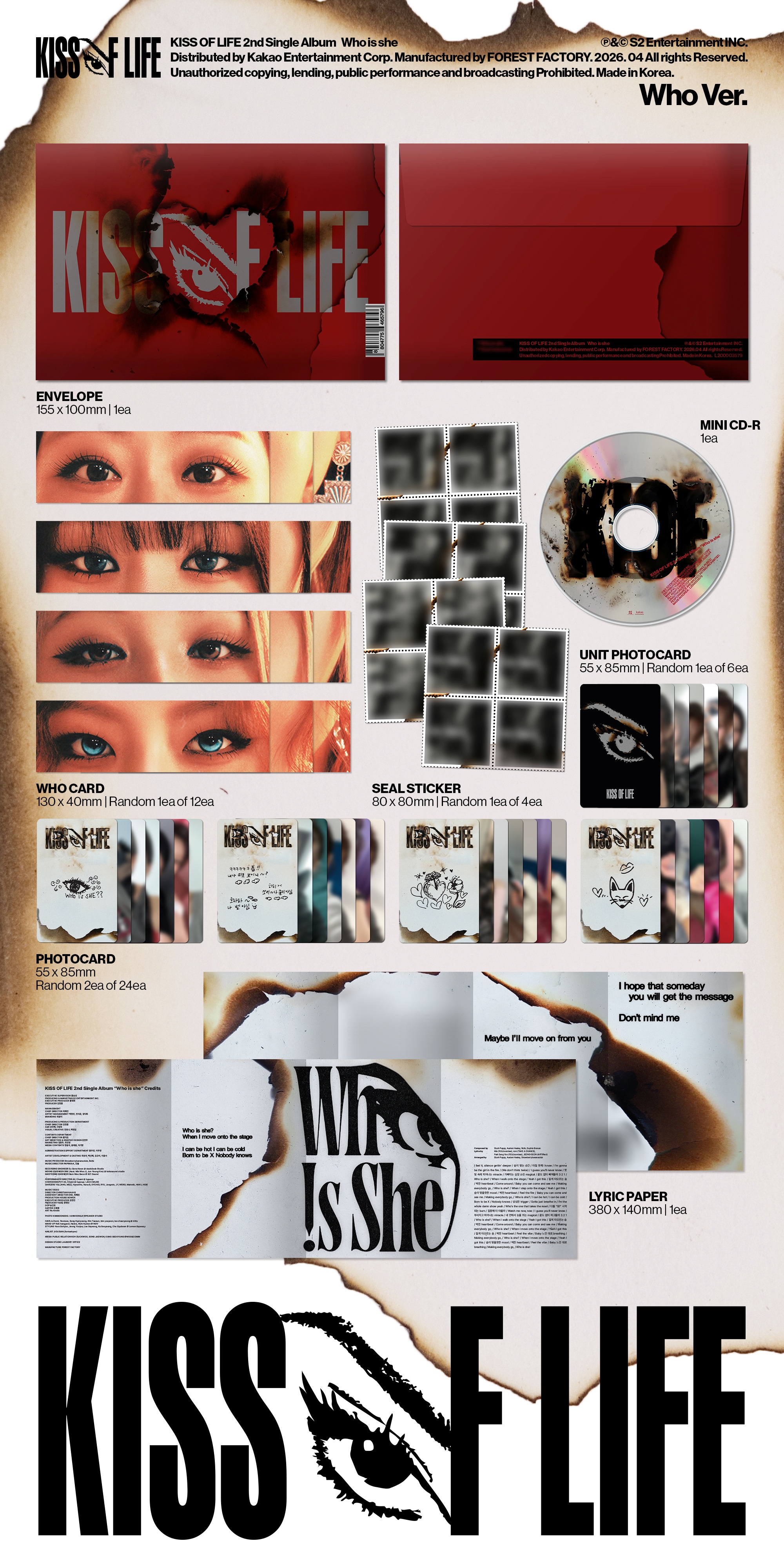KISS OF LIFE - 2nd Single Album [Who is she] (Who Ver.)