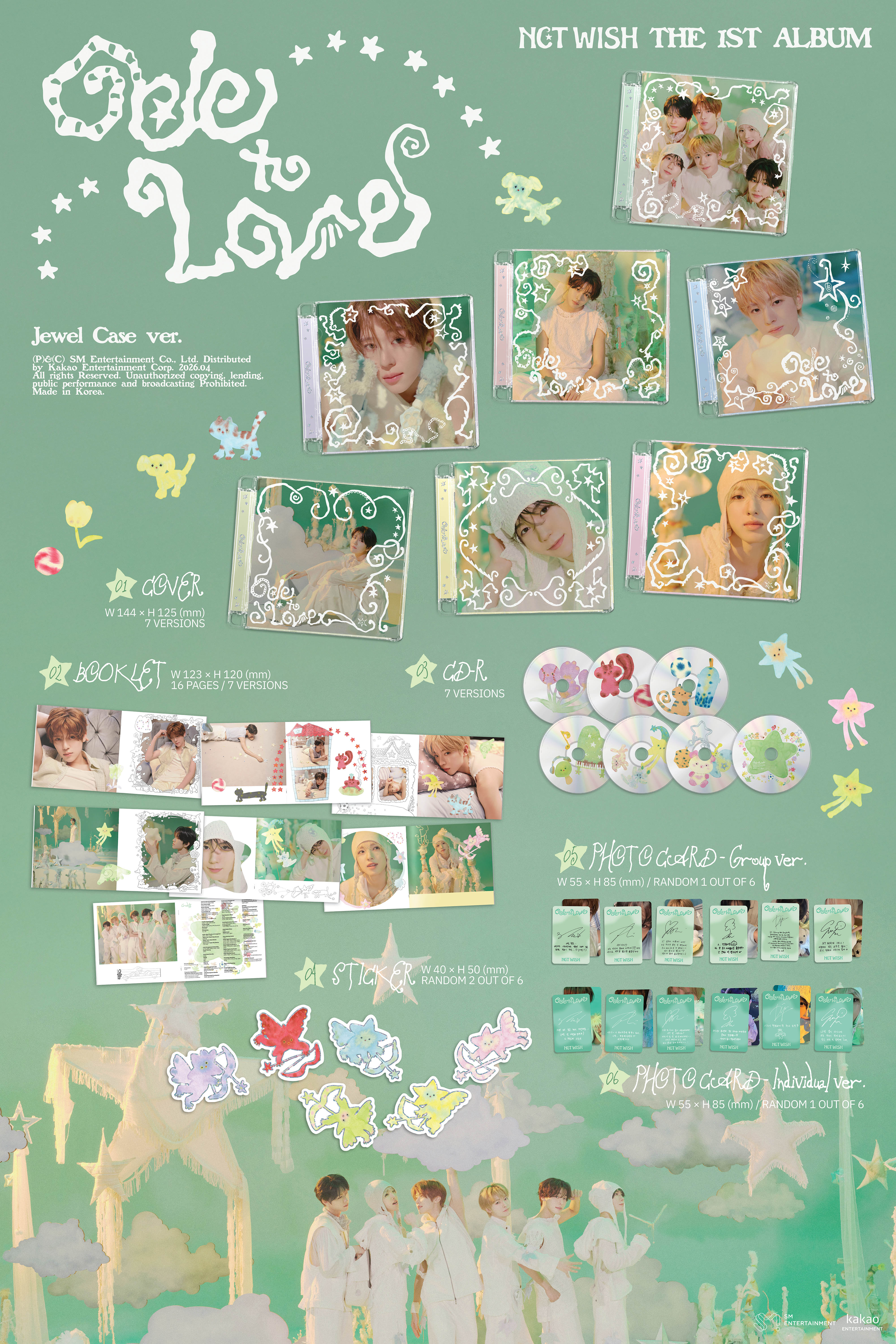 NCT WISH - 1st Album [Ode to Love] (Jewel Case Ver.)(Random Ver.)