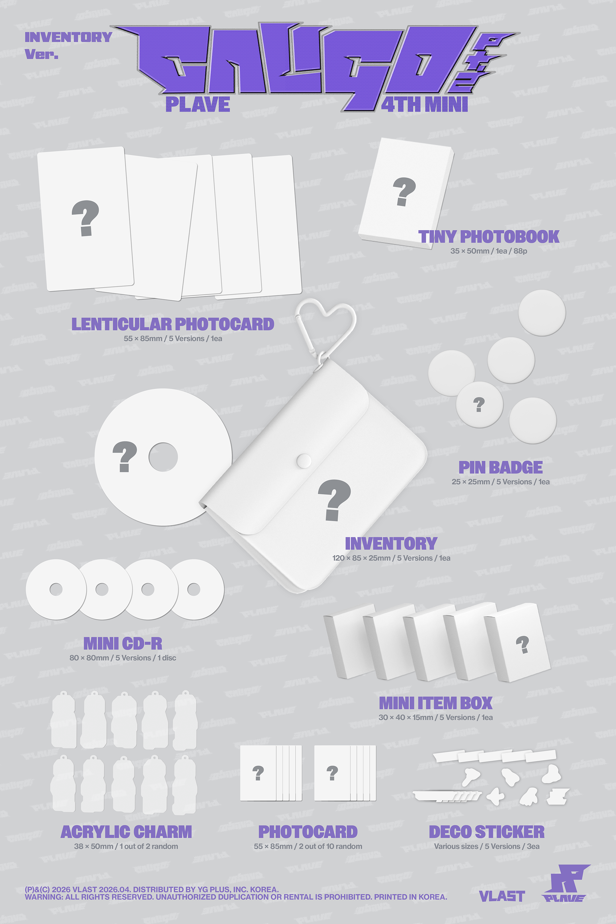 PLAVE - 4th Mini Album 'Caligo Pt.2' (INVENTORY Ver.)(Random Ver.)