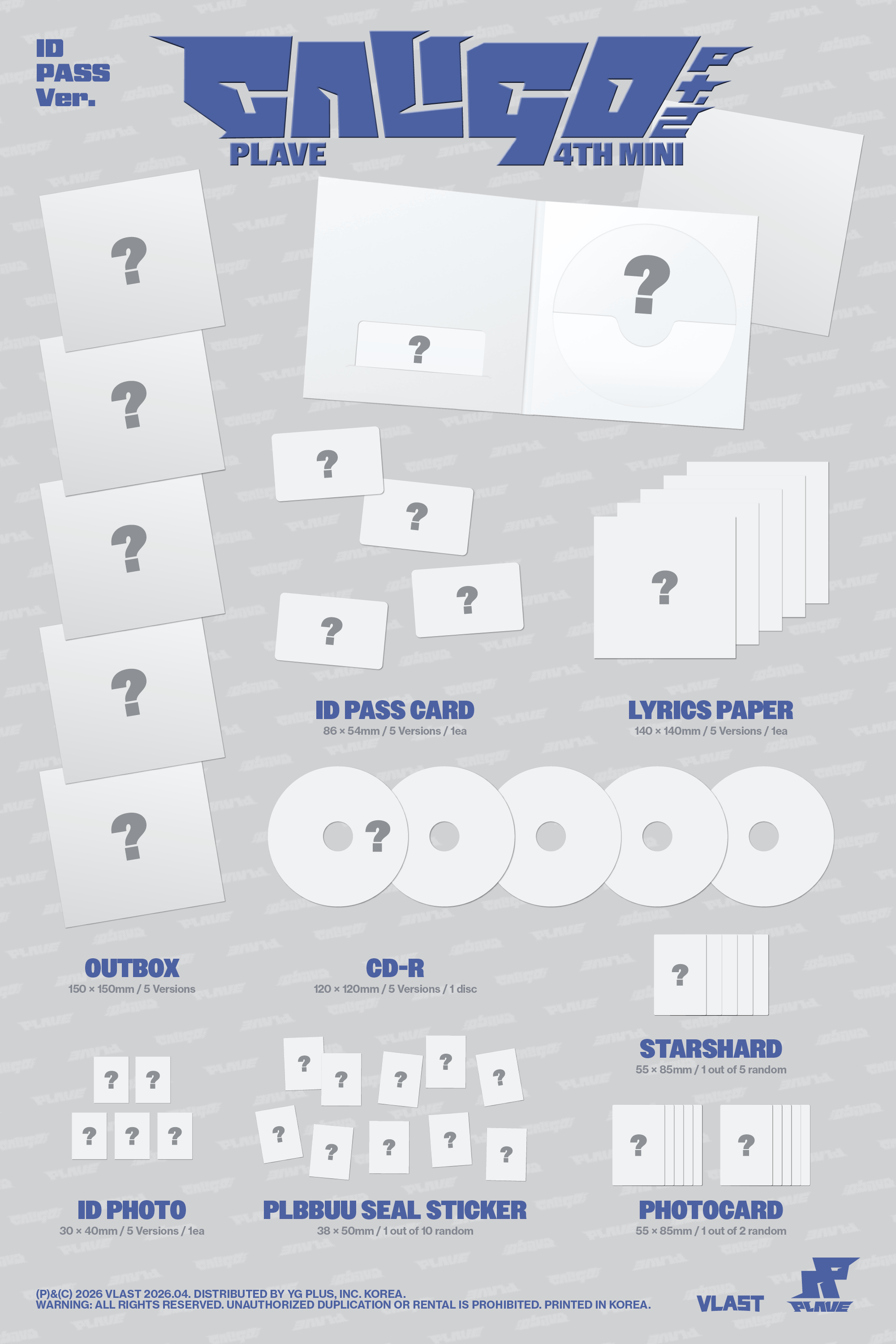 PLAVE - 4th Mini Album 'Caligo Pt.2' (ID PASS Ver.)(Random Ver.)
