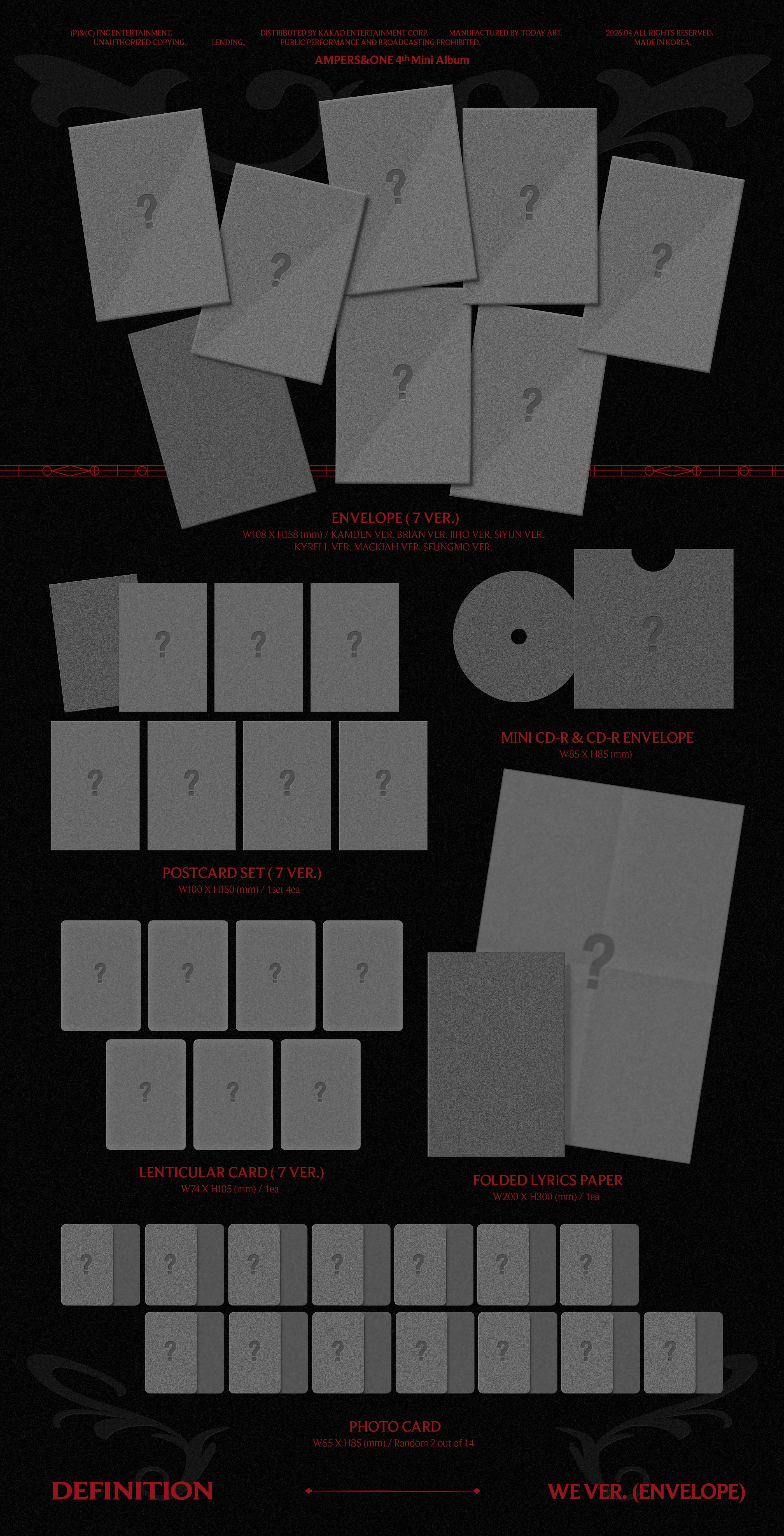 AMPERS&ONE - 4TH MINI ALBUM [DEFINITION] (WE Ver.) (Random Ver.)