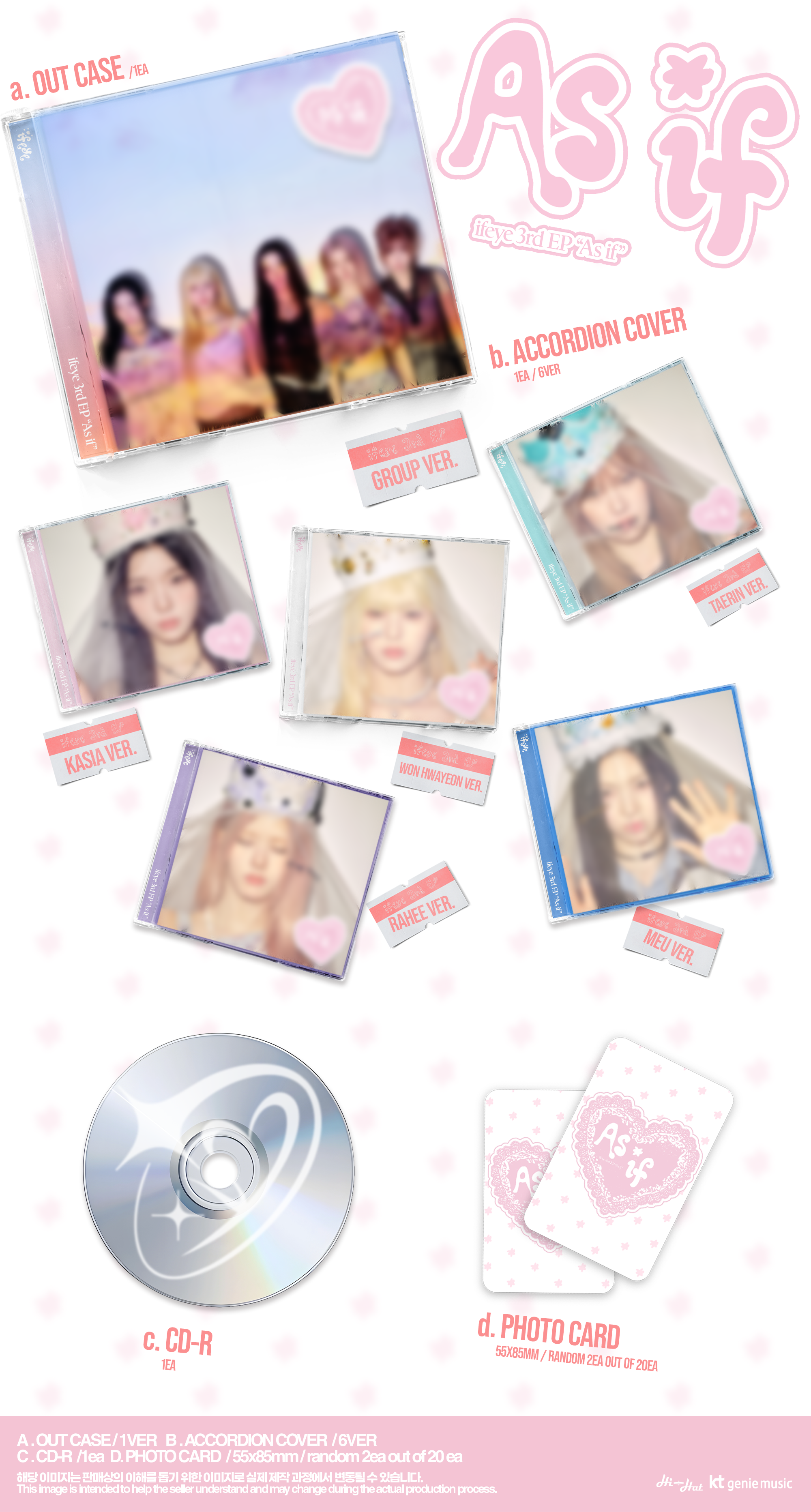 ifeye - 3RD EP [As if] (Jewel ver.) (RAHEE / MEU / KASIA / TAERIN / WON HWAYEON ver.)(Random Ver.)