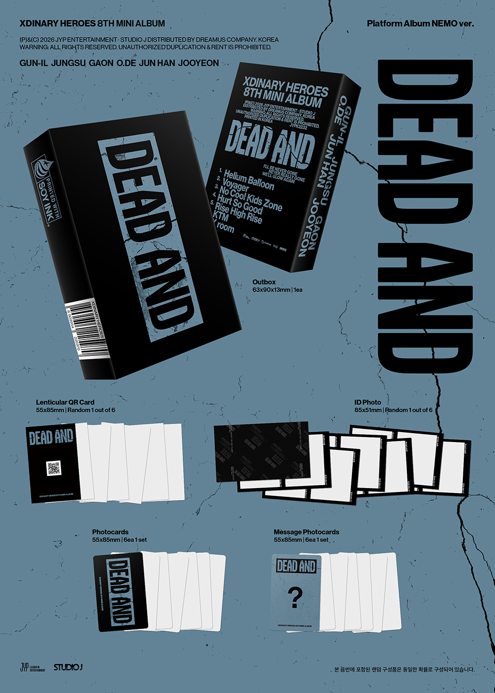 Xdinary Heroes - 8TH Mini Album DEAD AND (Platform Album NEMO ver.)