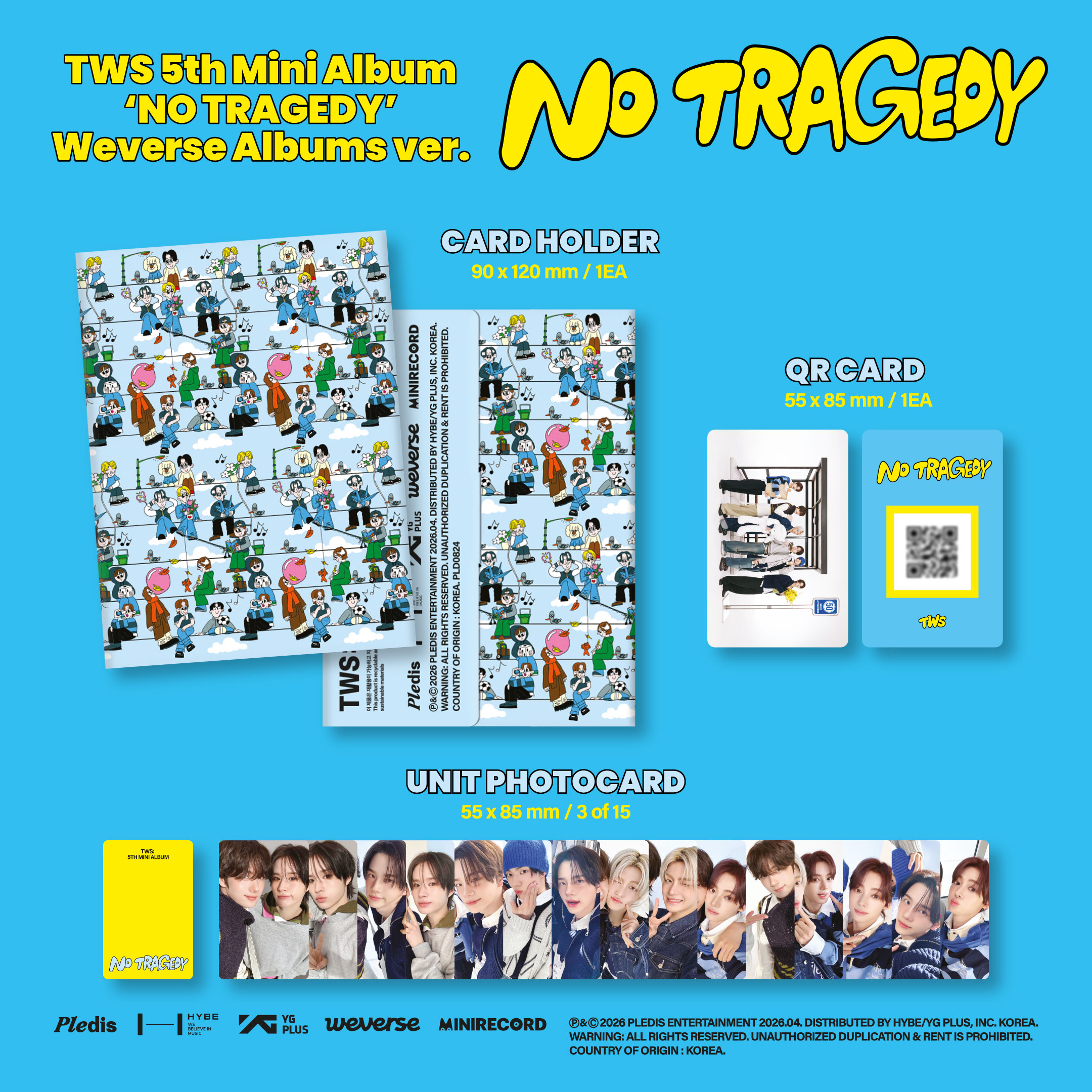 TWS - 5th Mini Album 'NO TRAGEDY' Weverse Albums ver. + Weverse Gift (WS)