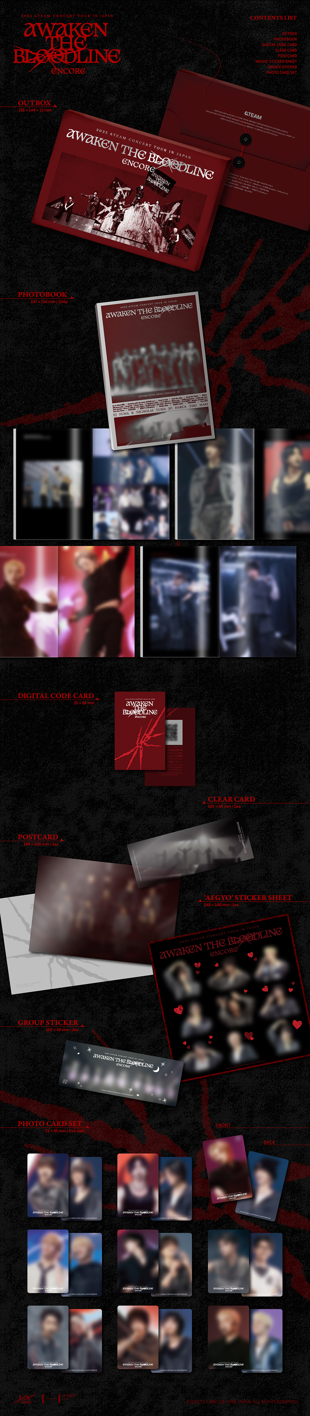 &TEAM - 2025 &TEAM CONCERT TOUR 'AWAKEN THE BLOODLINE' ENCORE in JAPAN + Postcard