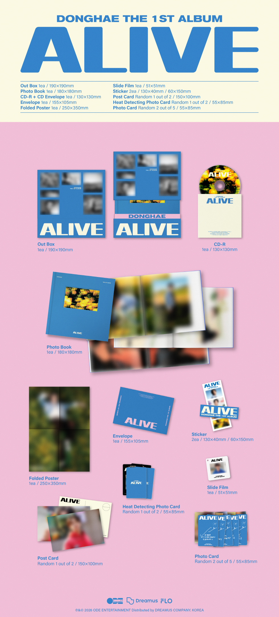 DONGHAE - THE 1ST ALBUM [ALIVE] (Random Ver.)